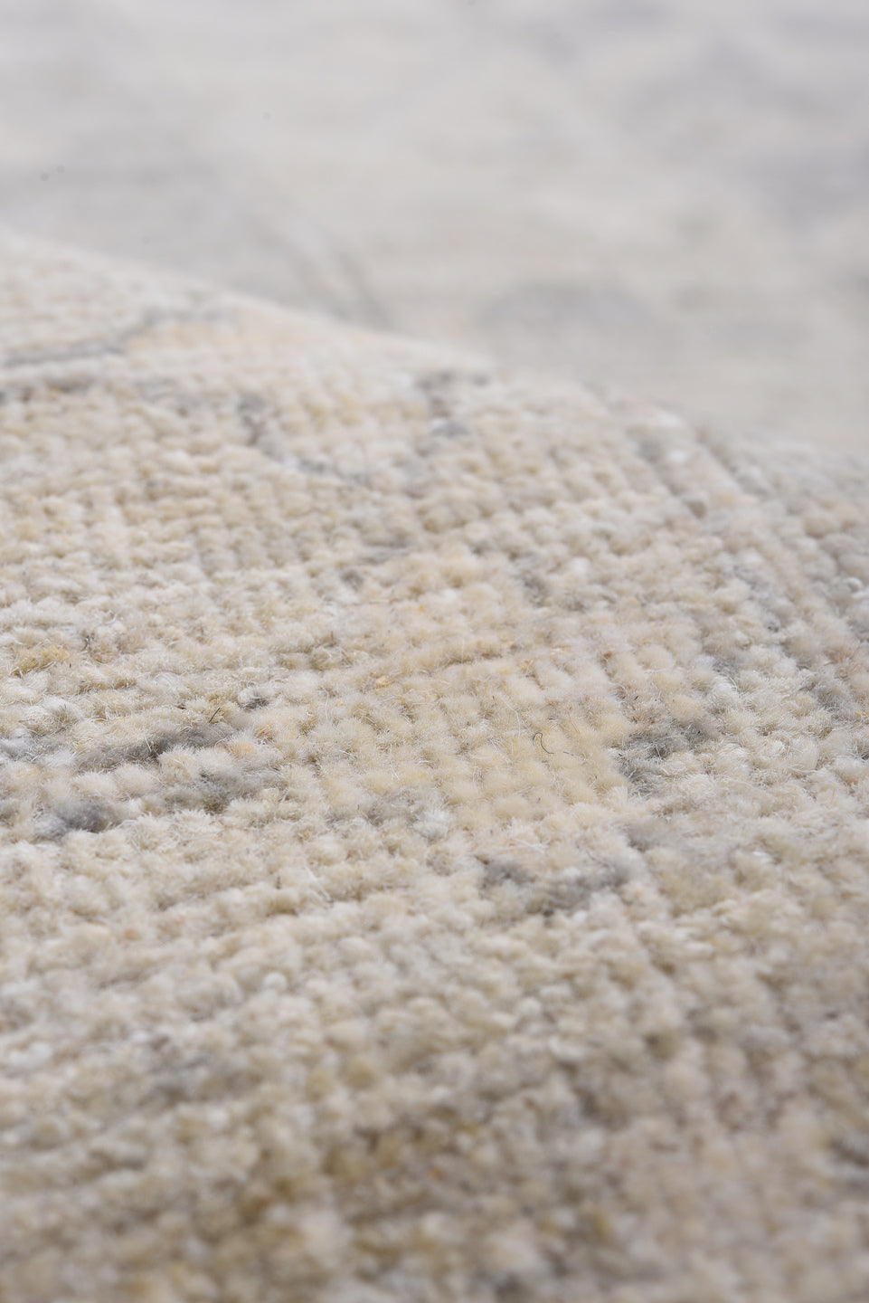 13' x 17' one-of-a-kind handmade vintage Khotan oversize rug. Color palette: dark gray, gainsboro, gray, light gray