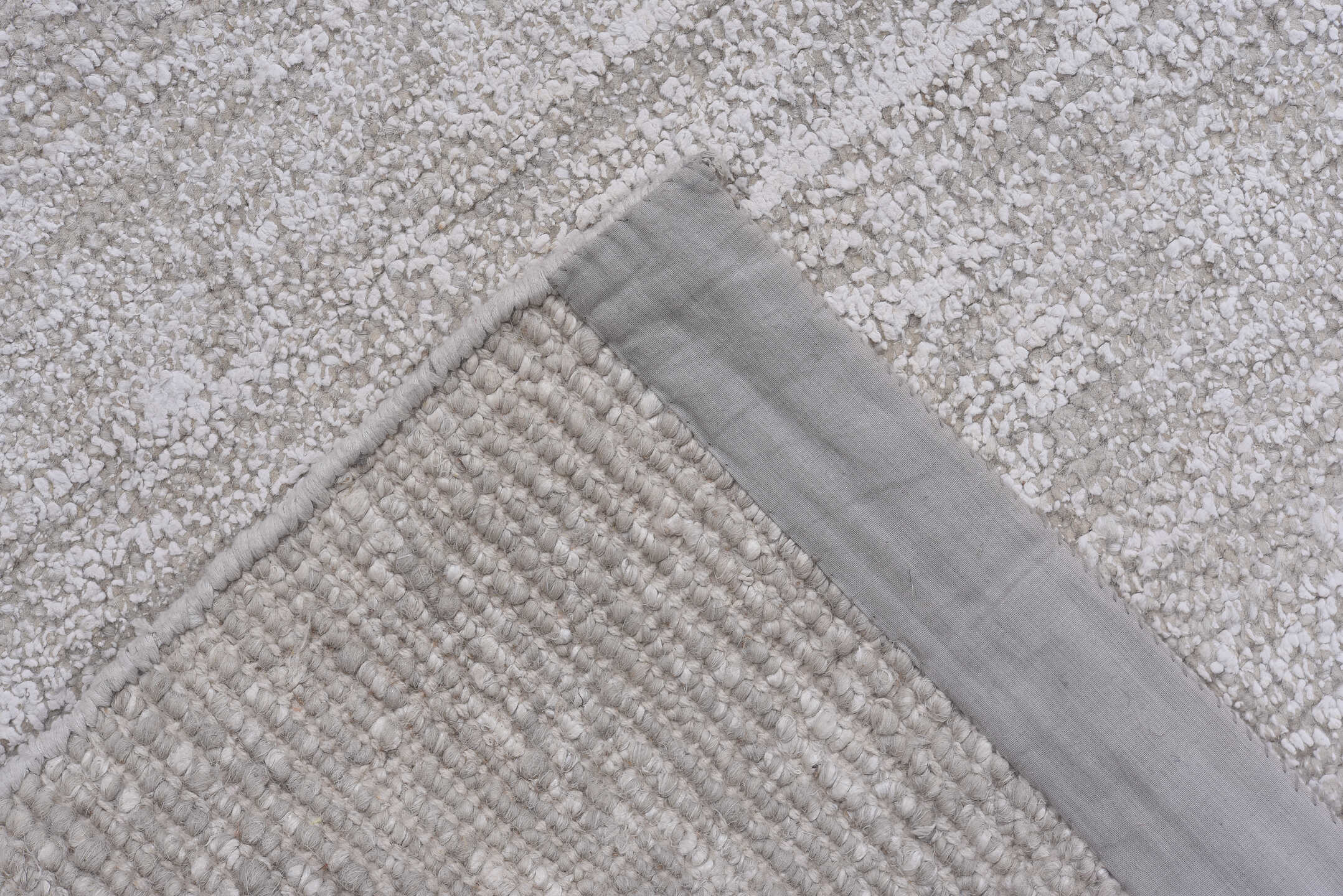 8' x 11' one-of-a-kind handmade vintage Sari Silk large size rug. Color palette: ivory, cream, taupe, beige, gray
