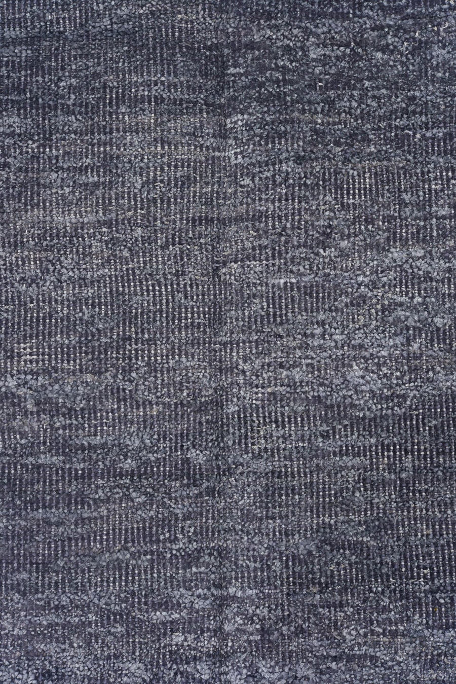 8' x 12' one-of-a-kind handmade vintage Sari Silk large size rug. Color palette: slate, silver, charcoal, pewter, gray