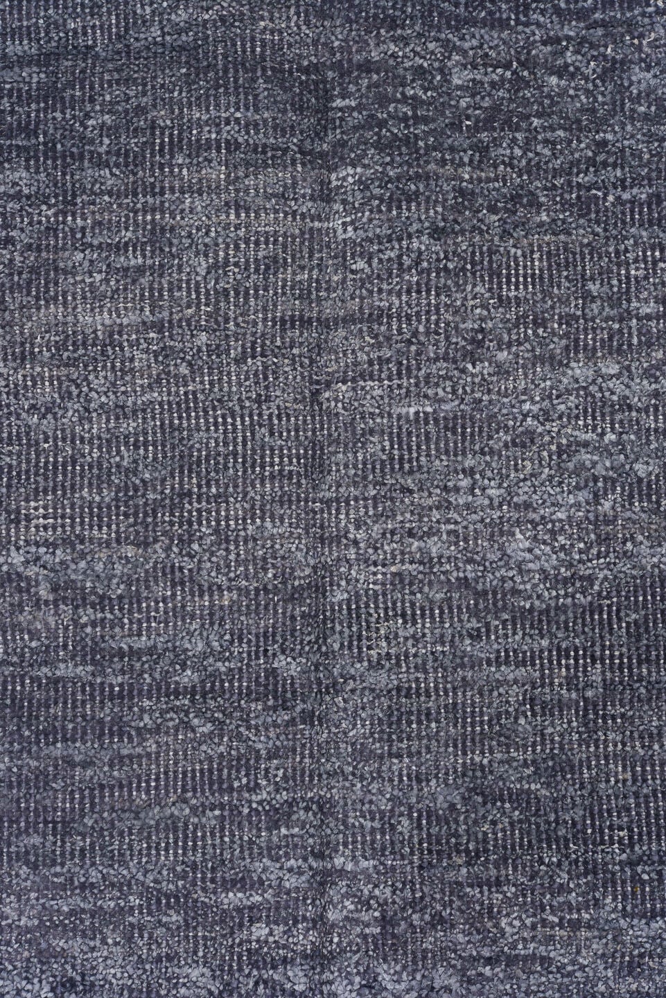 8' x 12' one-of-a-kind handmade vintage Sari Silk large size rug. Color palette: slate, silver, charcoal, pewter, gray