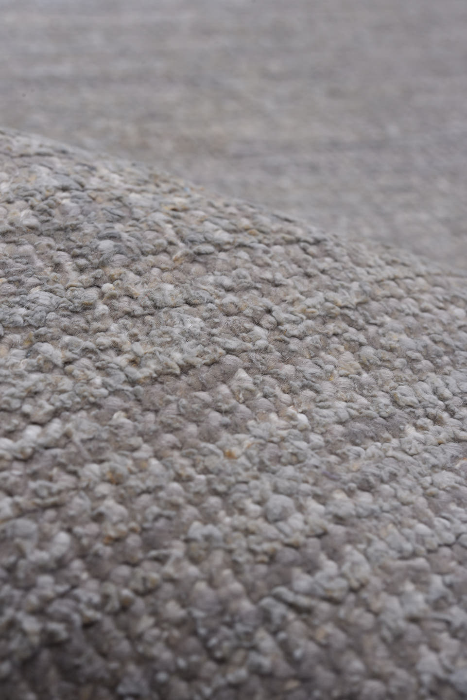 9' x 13' one-of-a-kind handmade vintage Sari Silk large size rug. Color palette: taupe, silver, gray, greige, beige