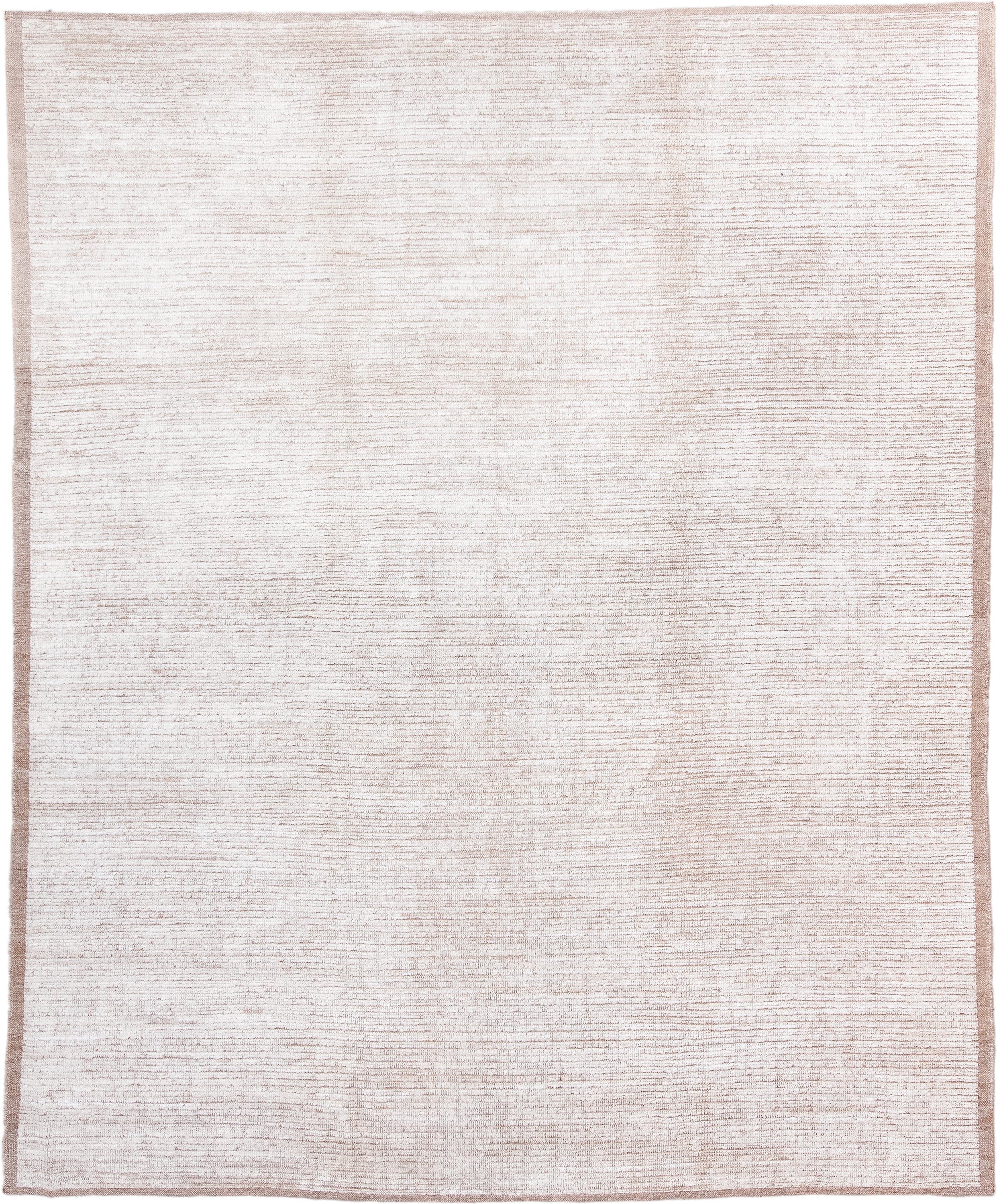 8' x 10' one-of-a-kind handmade vintage Tulu large size rug. Color palette: ivory, blush, beige, cream, taupe, pink, gray