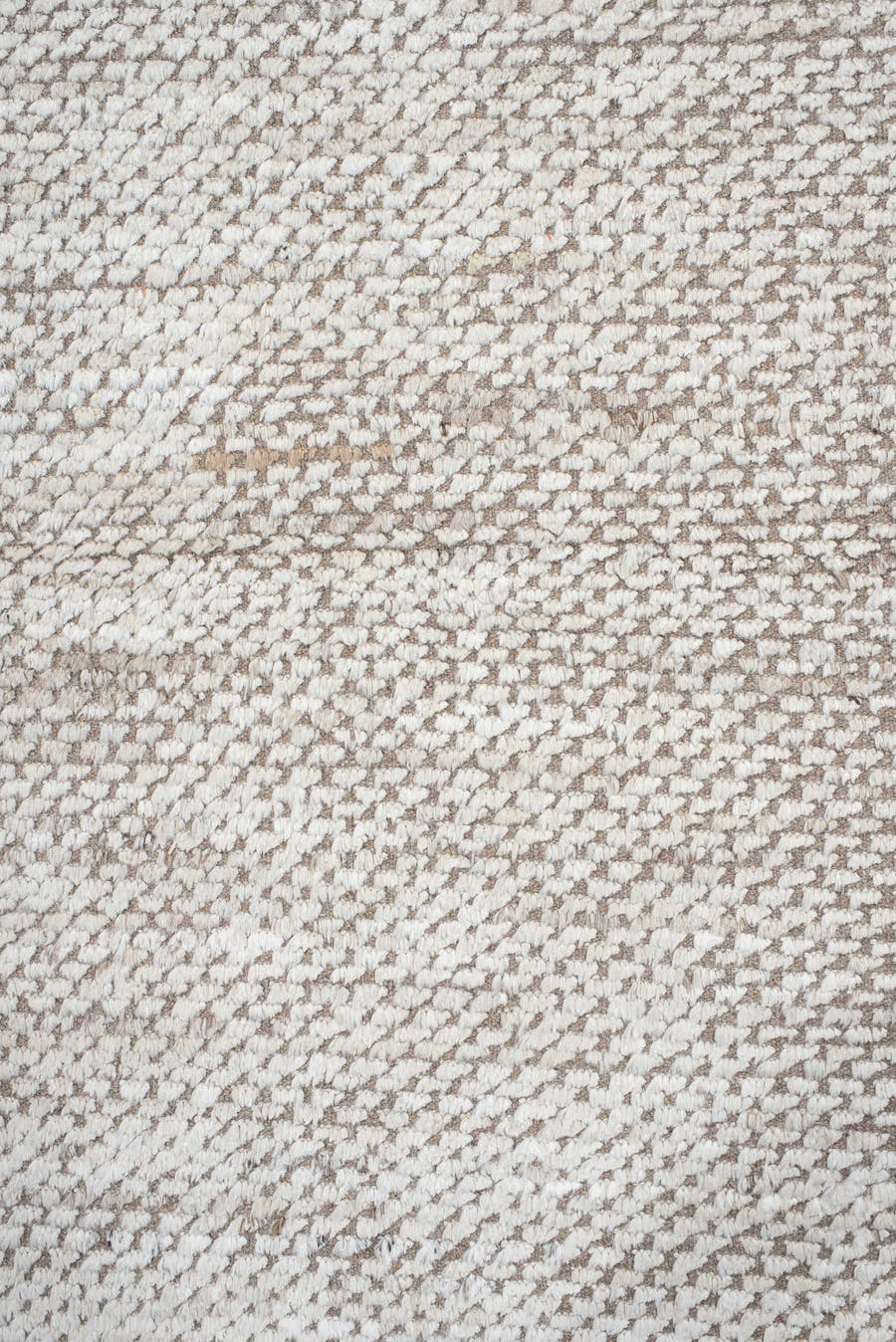 3' x 12' one-of-a-kind handmade vintage Tulu runner rug. Color palette: ivory, taupe, beige, gray