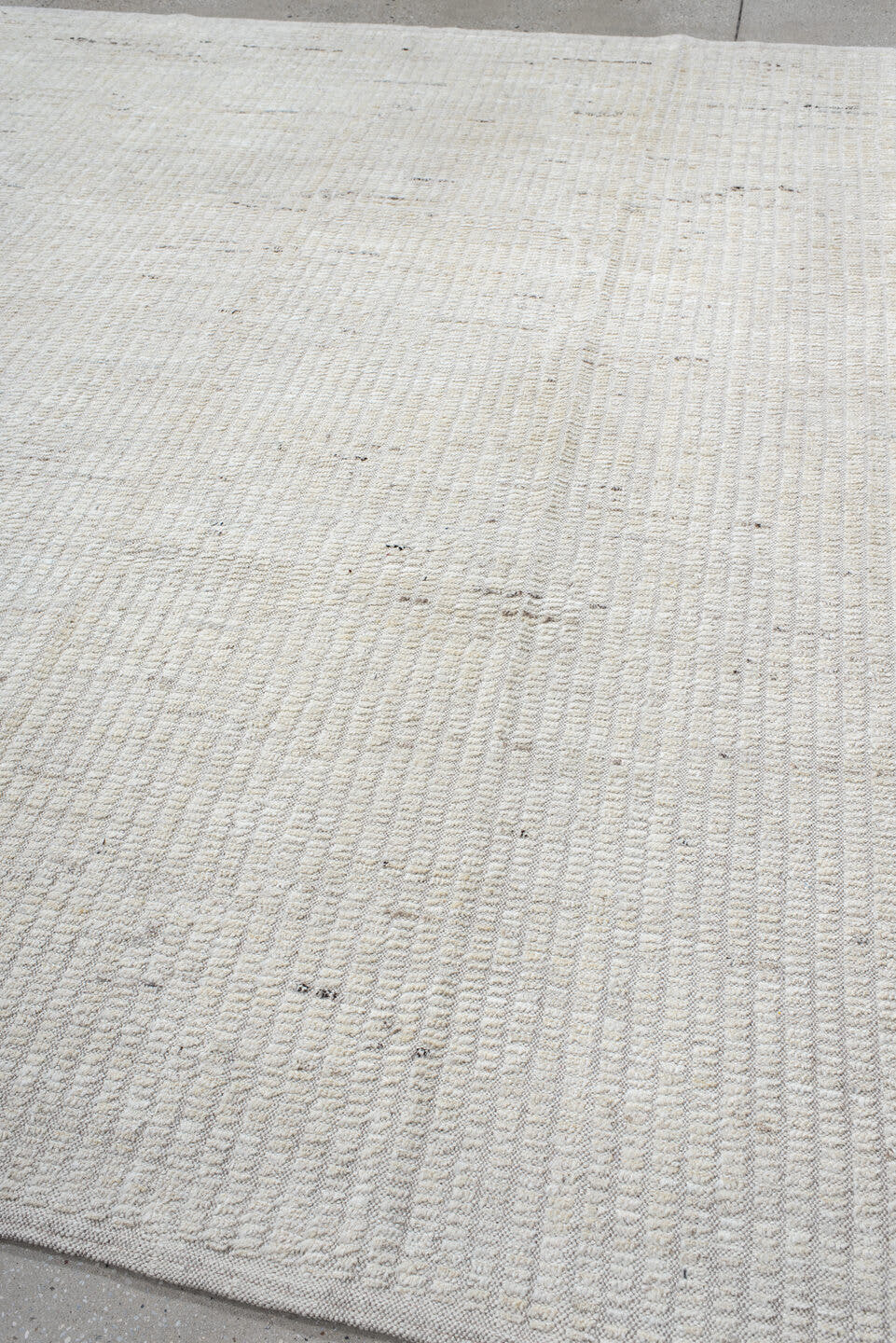 8' x 10' one-of-a-kind handmade vintage Tulu large size rug. Color palette: ivory, cream, taupe, beige, camel, brown, gray