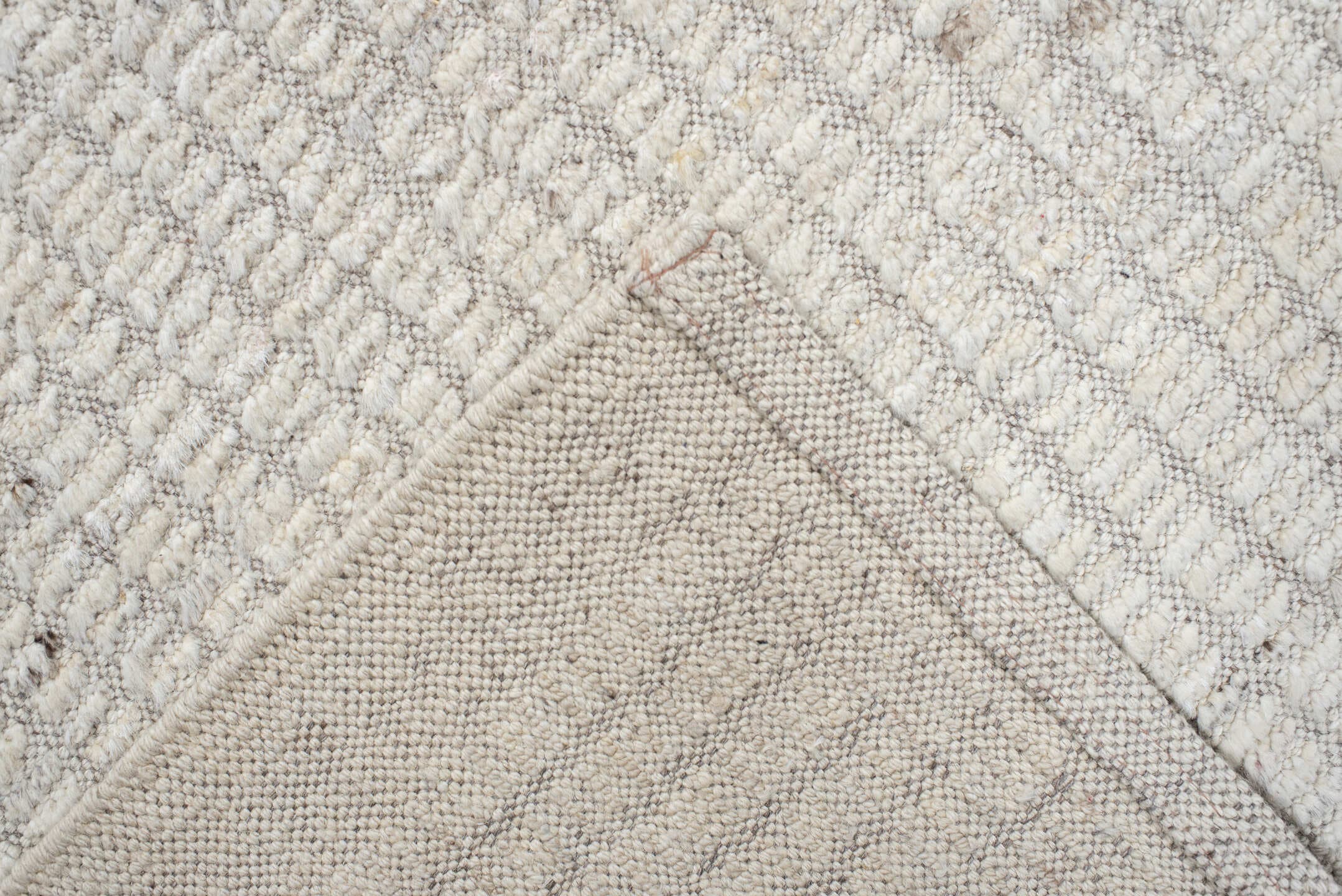 8' x 10' one-of-a-kind handmade vintage Tulu large size rug. Color palette: ivory, cream, taupe, beige, camel, brown, gray