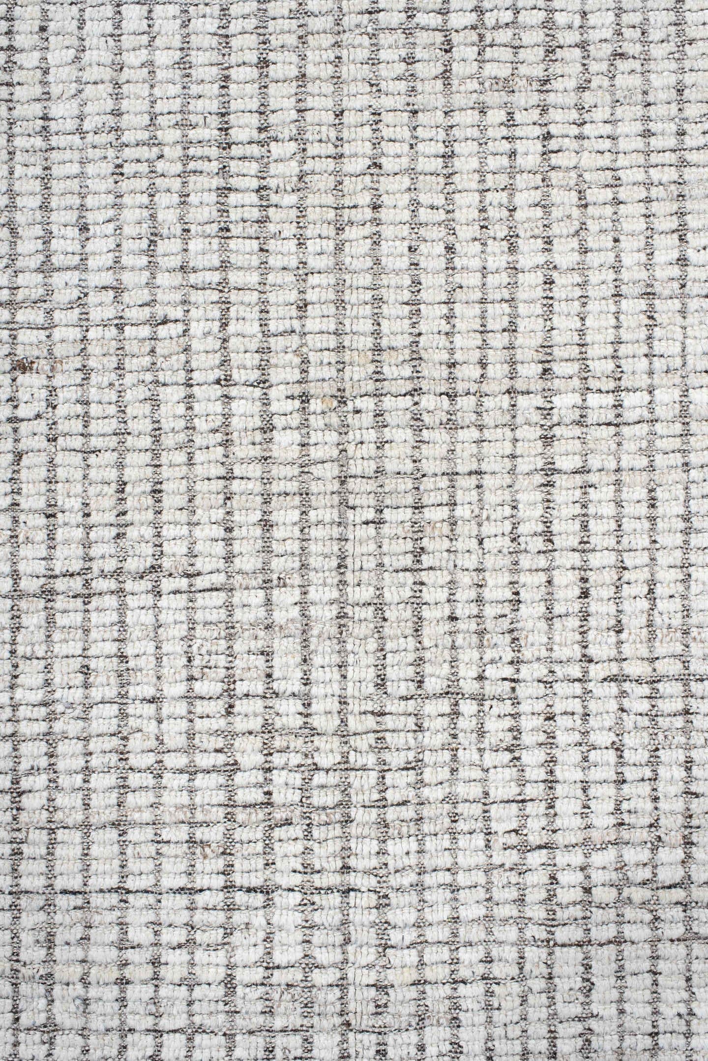 10' x 14' one-of-a-kind handmade vintage Tulu large size rug. Color palette: ivory, charcoal, taupe, cream, gray, black