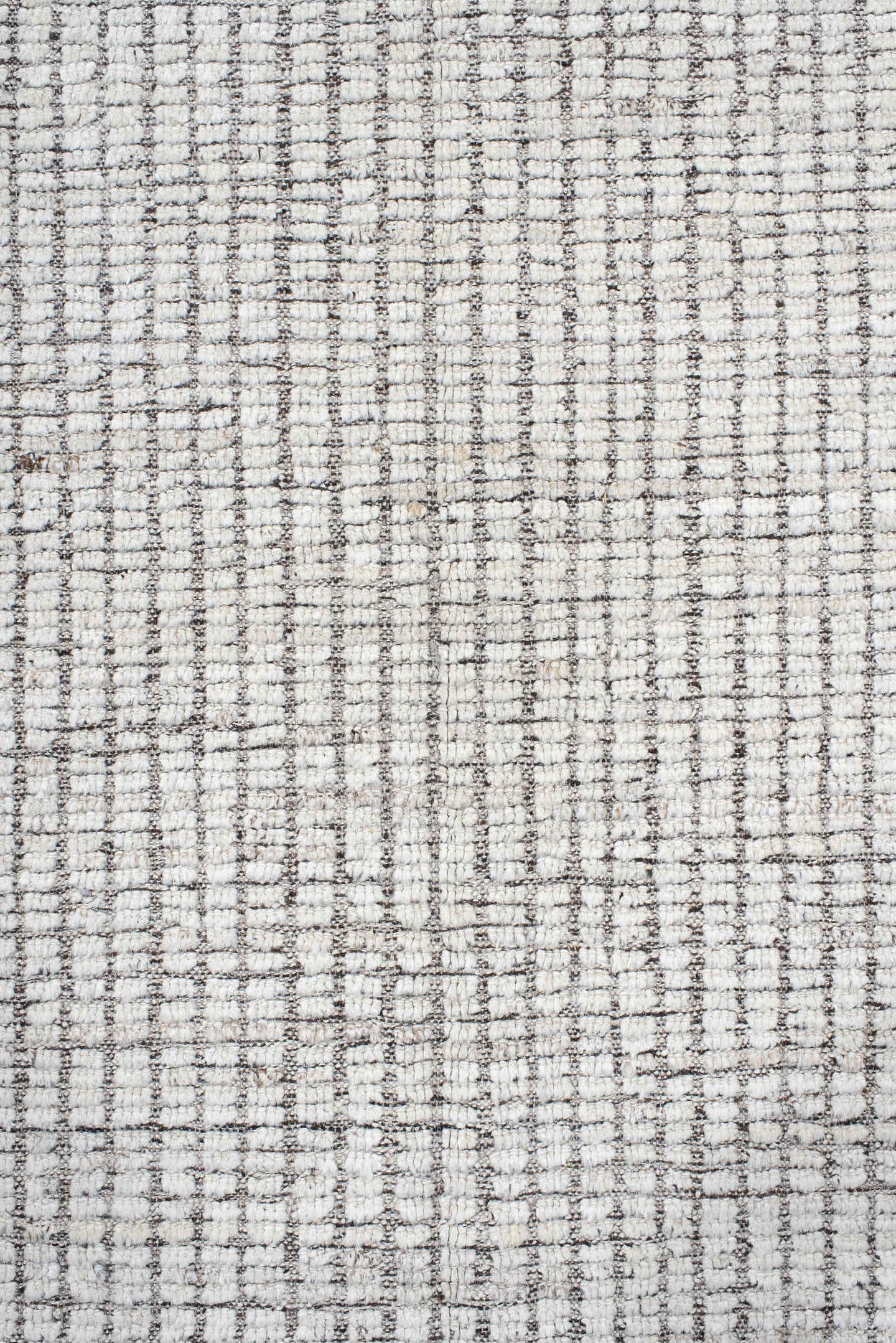 10' x 14' one-of-a-kind handmade vintage Tulu large size rug. Color palette: ivory, charcoal, taupe, cream, gray, black