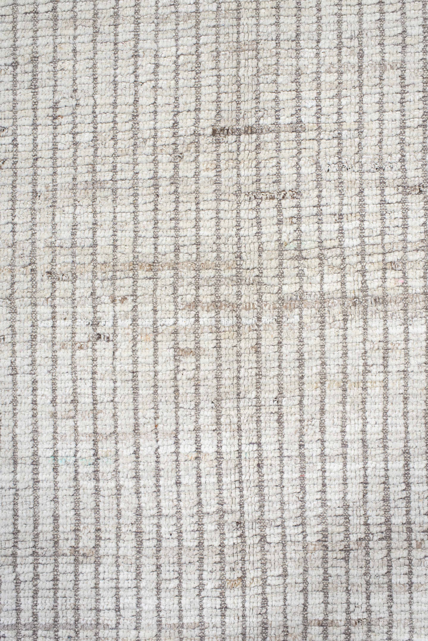 10' x 14' one-of-a-kind handmade vintage Tulu large size rug. Color palette: ivory, taupe, beige, gray