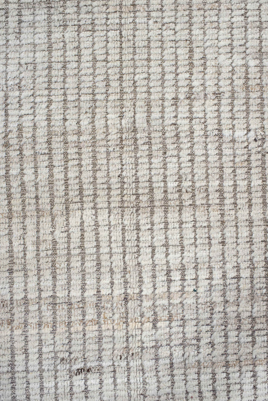 9' x 11' one-of-a-kind handmade vintage Tulu large size rug. Color palette: ivory, taupe, gray, greige, beige