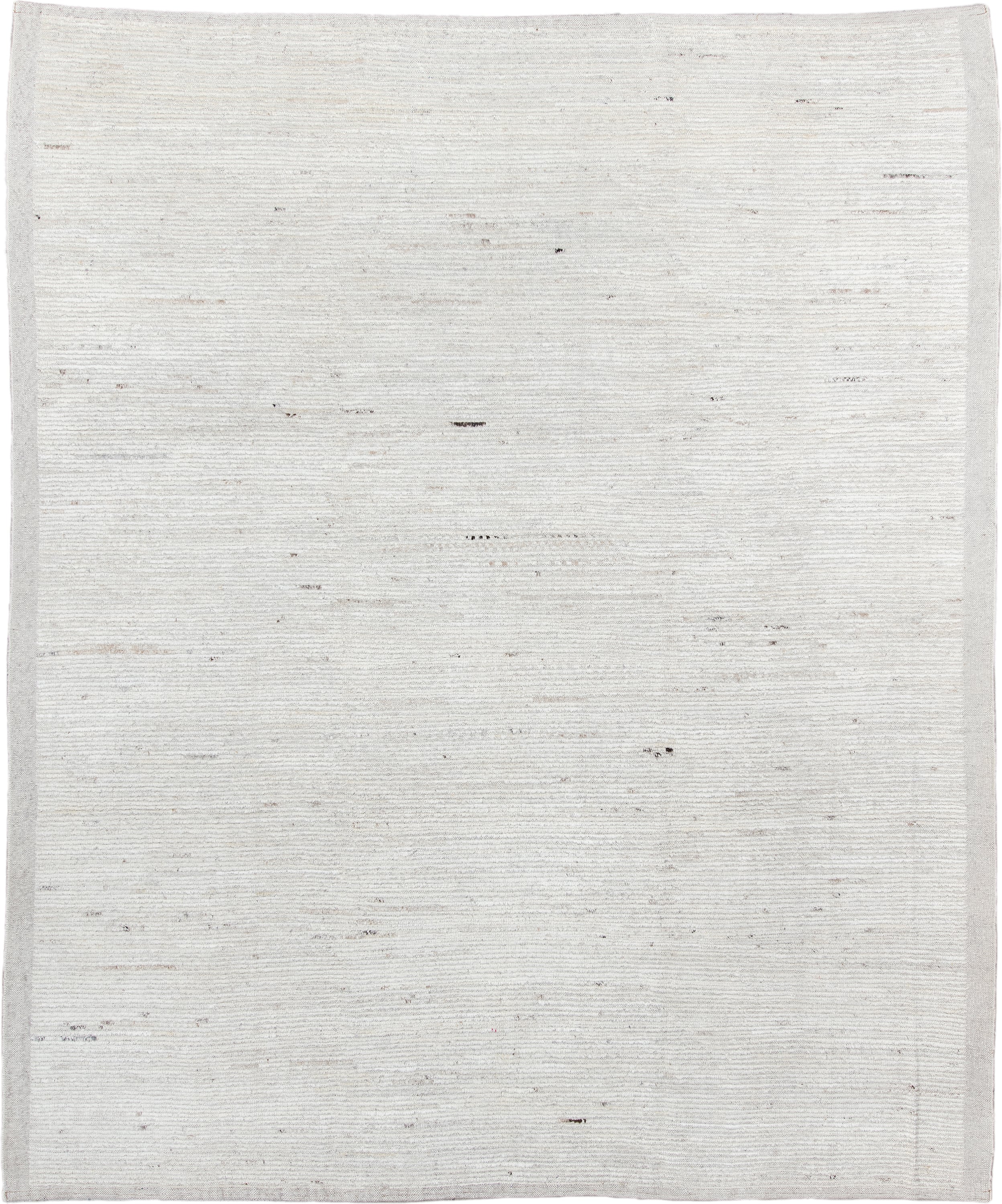 8' x 10' one-of-a-kind handmade vintage Tulu large size rug. Color palette: ivory, cream, beige, taupe, charcoal, gray