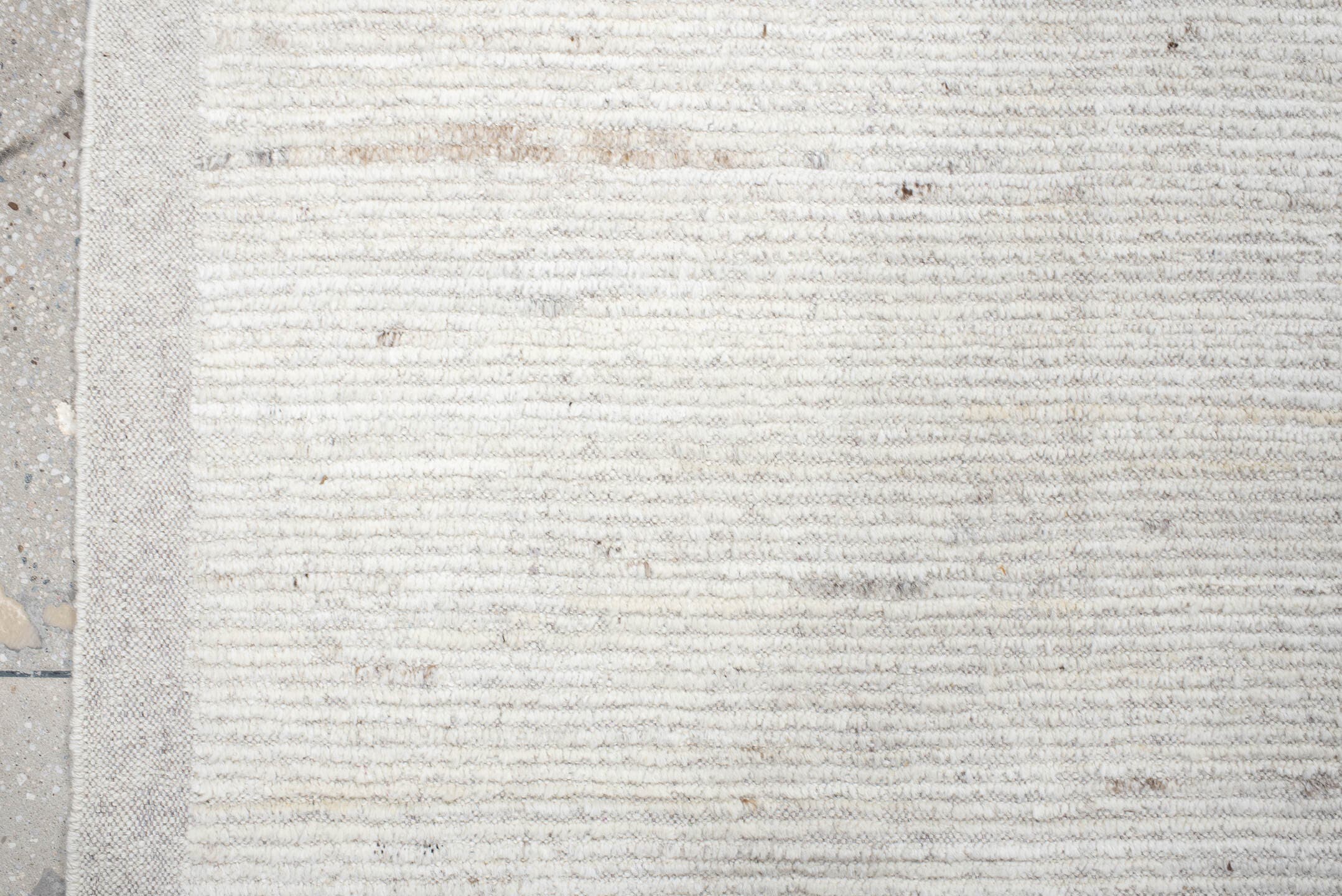 8' x 10' one-of-a-kind handmade vintage Tulu large size rug. Color palette: ivory, cream, beige, taupe, charcoal, gray