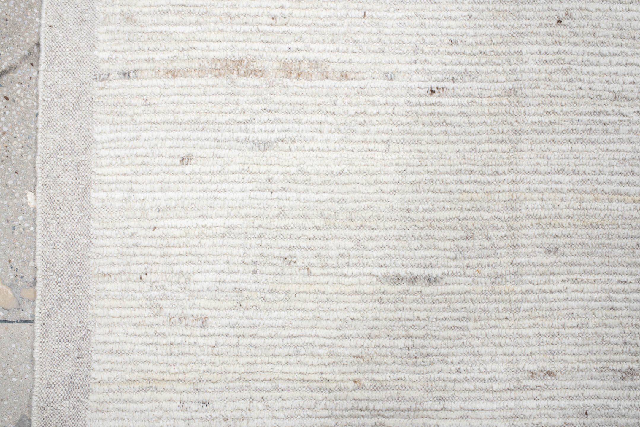 8' x 10' one-of-a-kind handmade vintage Tulu large size rug. Color palette: ivory, cream, beige, taupe, charcoal, gray