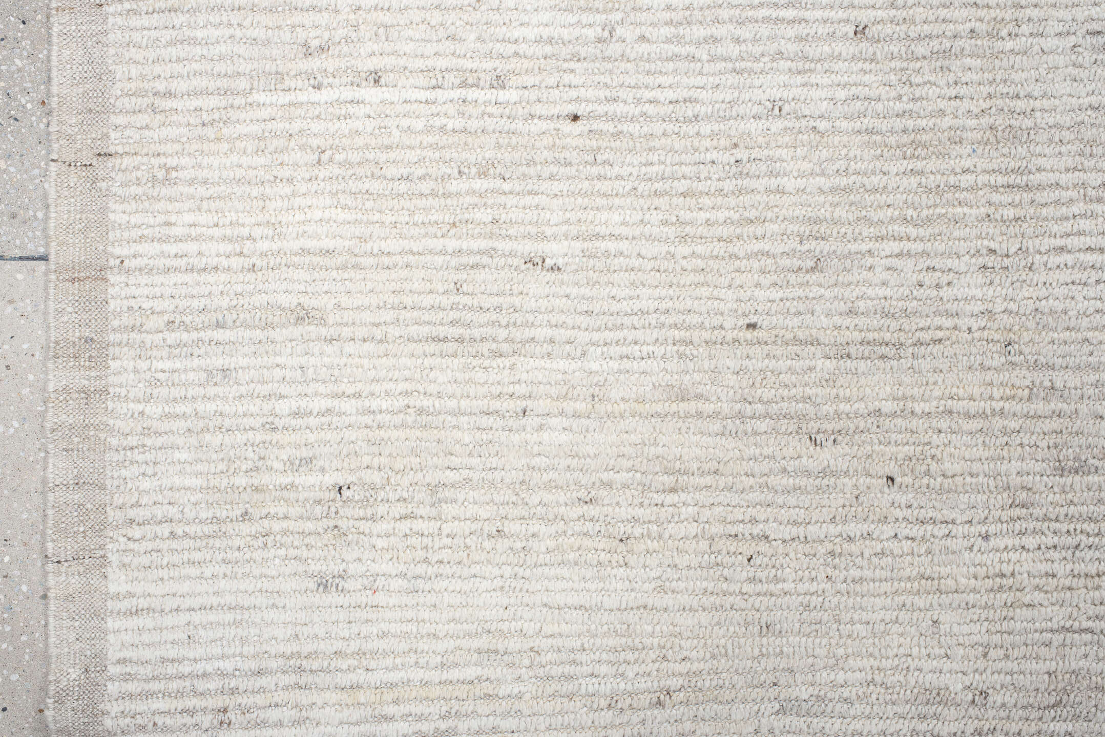 10' x 13' one-of-a-kind handmade vintage Tulu large size rug. Color palette: ivory, cream, beige, taupe, camel, gray