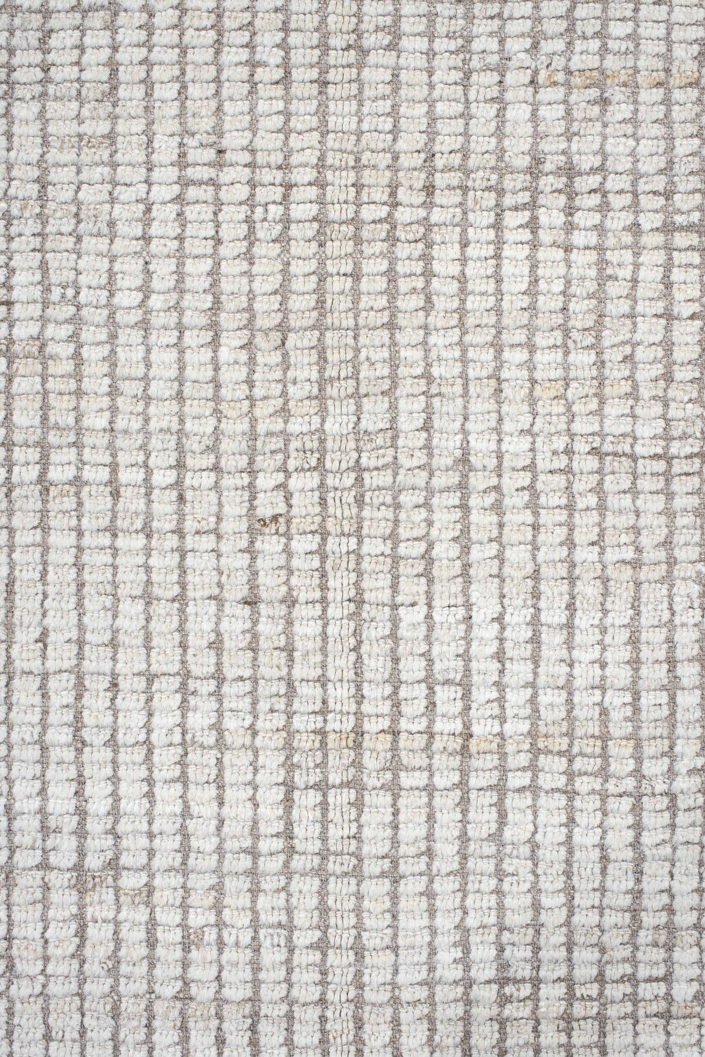 10' x 13' one-of-a-kind handmade vintage Tulu oversize rug. Color palette: ivory, taupe, cream, beige, gray