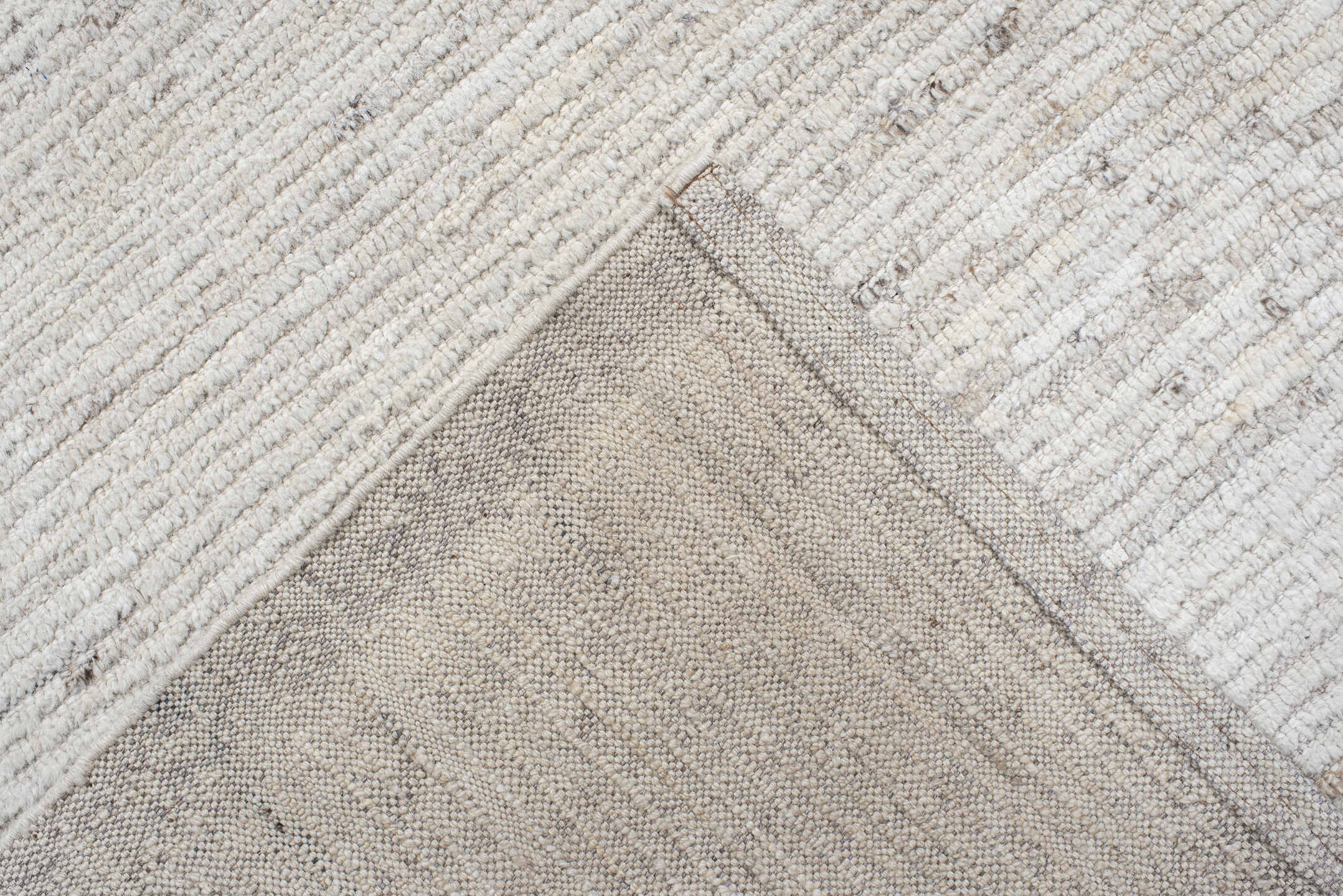 9' x 12' one-of-a-kind handmade vintage Tulu large size rug. Color palette: ivory, cream, taupe, beige, light gray, gray