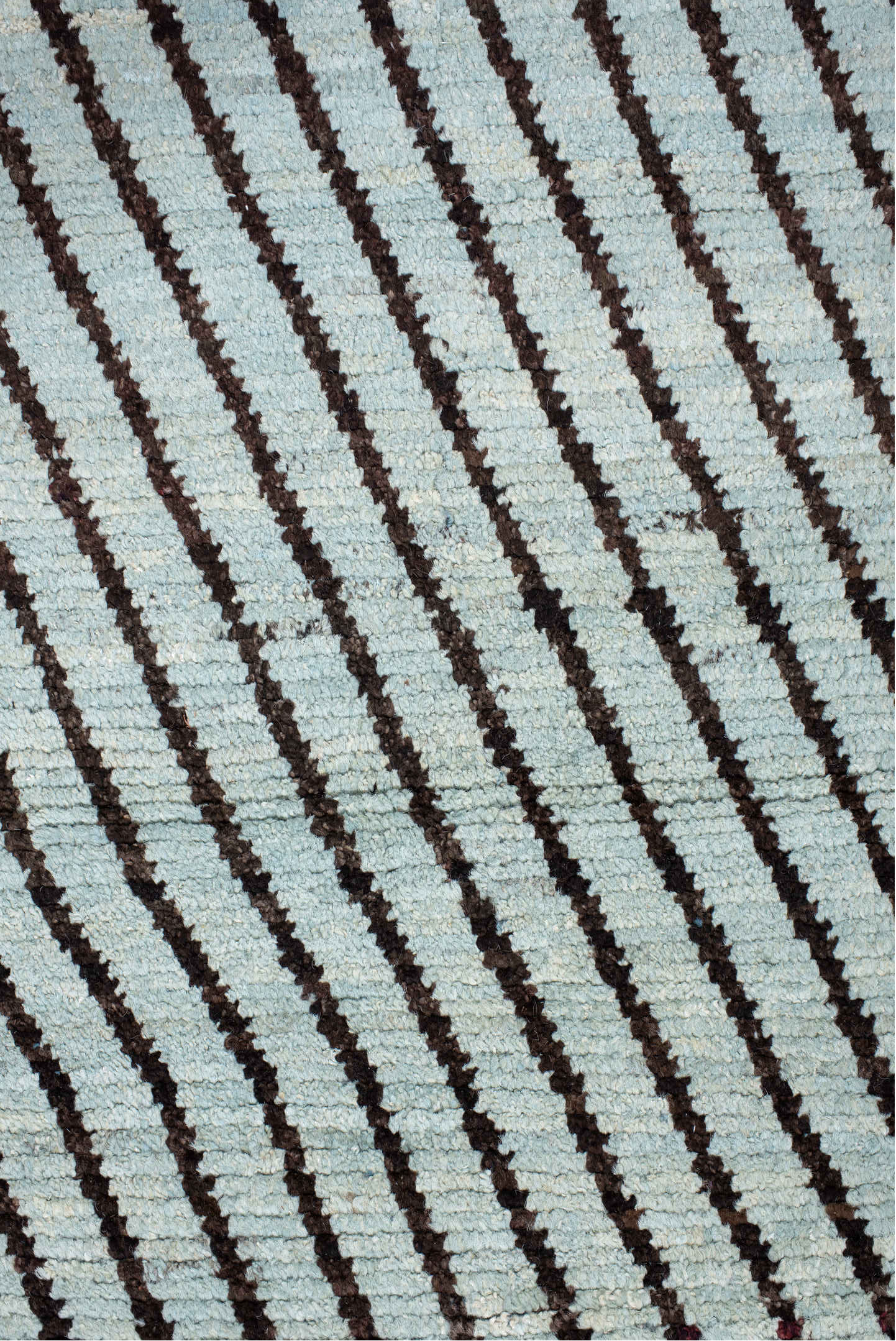 3' x 9' one-of-a-kind handmade vintage Tulu runner rug. Color palette: black, charcoal, dark gray, dim gray, gainsboro, gray