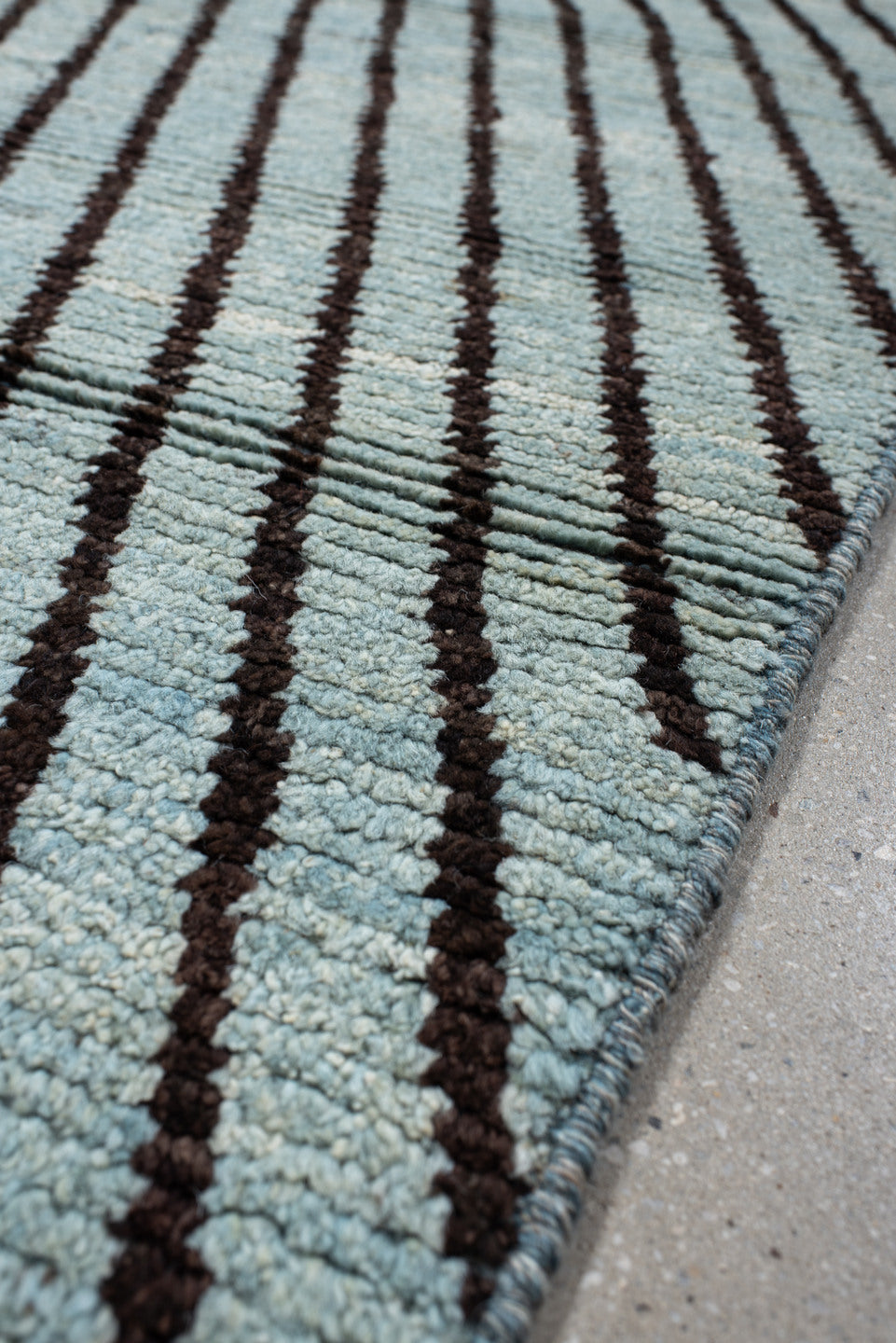 3' x 9' one-of-a-kind handmade vintage Tulu runner rug. Color palette: ivory, charcoal, slate, gray, black