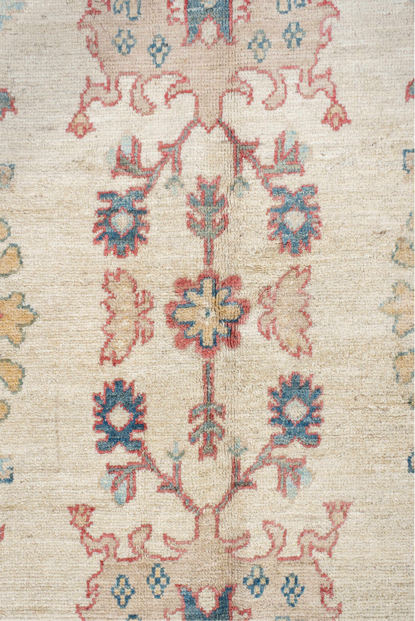 5' x 8' one-of-a-kind handmade vintage Oushak medium size rug. Color palette: brown, gray, light gray, off-white, pink, red