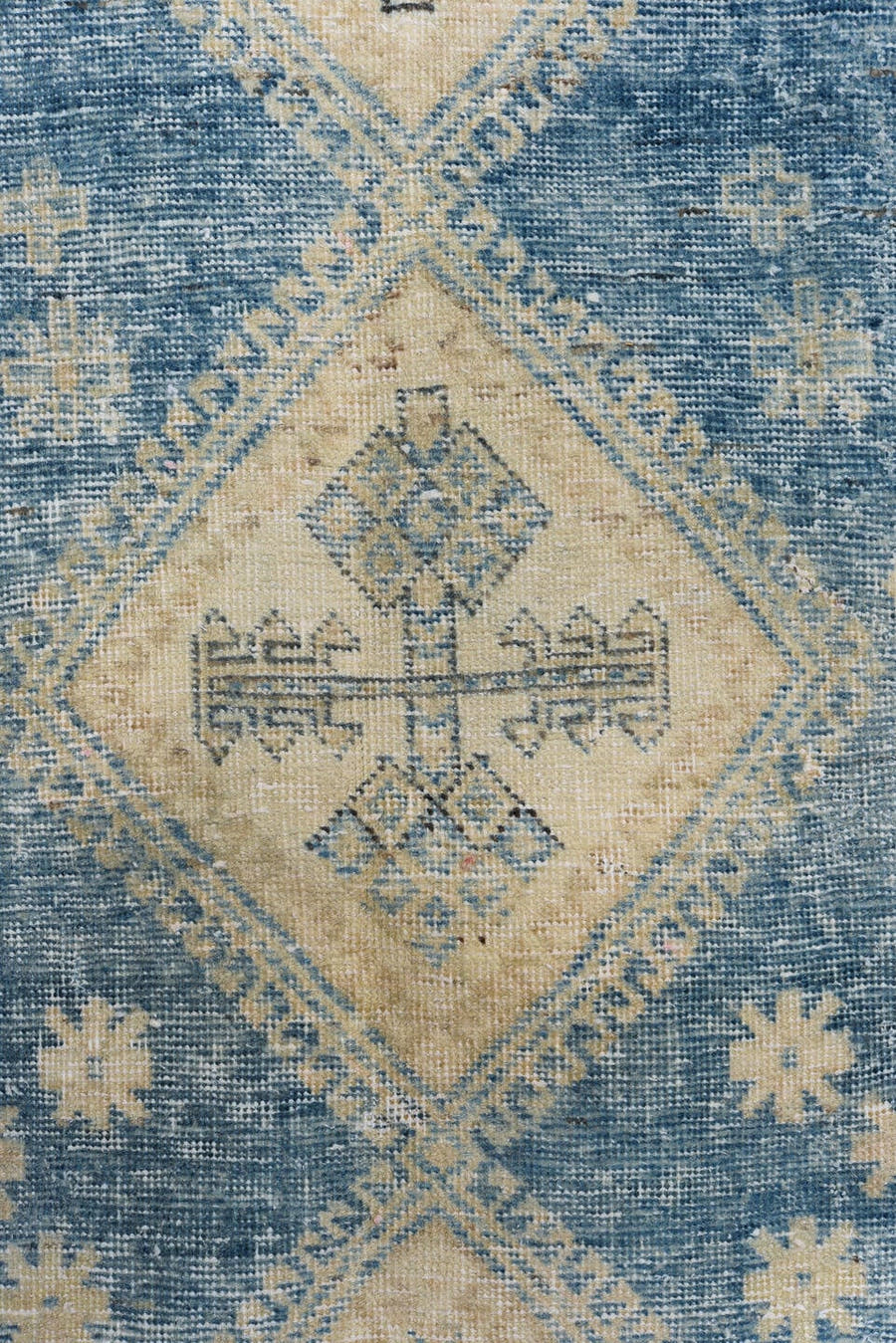 4' x 6' one-of-a-kind handmade antique Afshar small size rug. Color palette: ivory, sky blue, sand, taupe, slate, brown