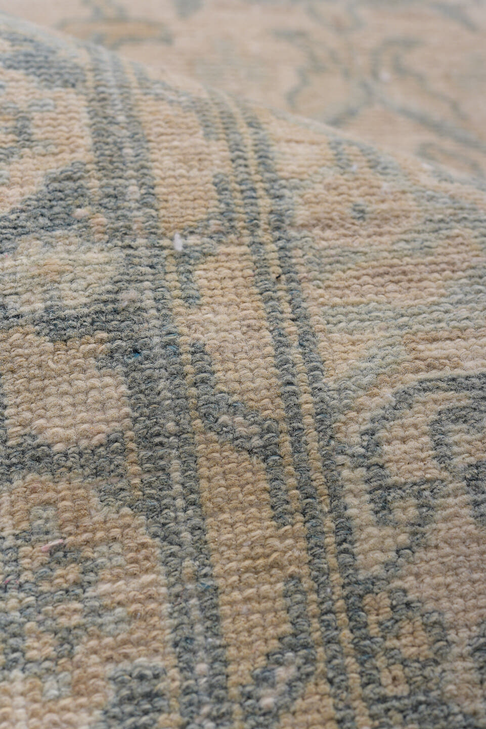 2' x 13' one-of-a-kind handmade antique Malayer runner rug. Color palette: ivory, light blue, taupe, beige, camel, sage