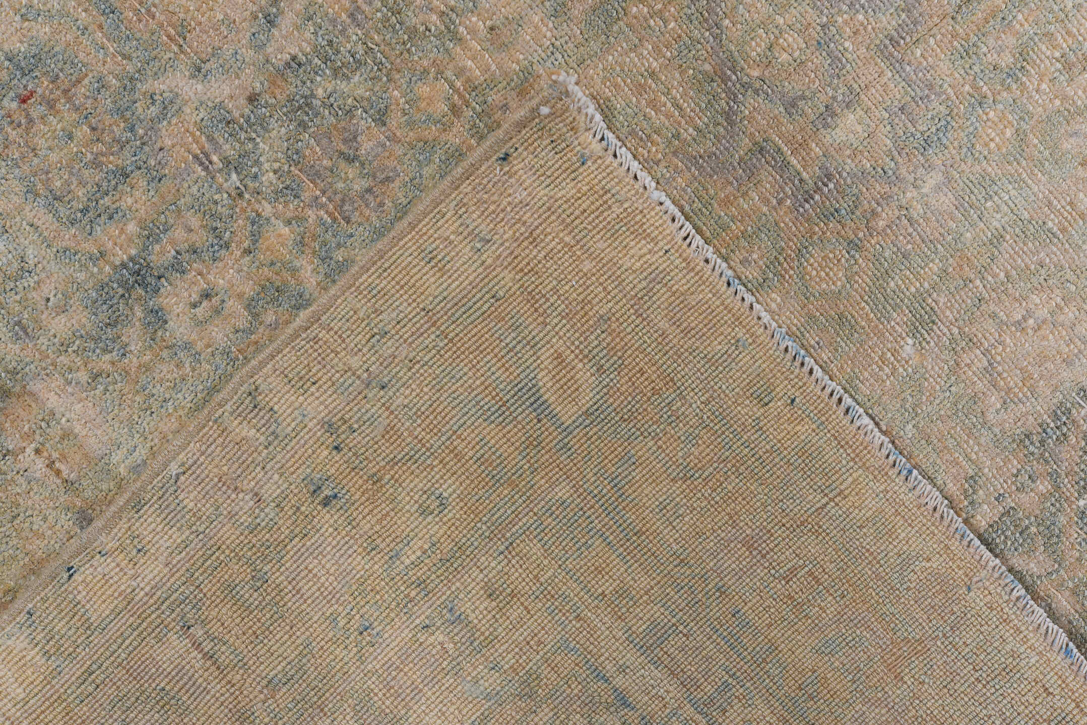 4' x 6' one-of-a-kind handmade antique Bidjar small size rug. Color palette: beige, ivory, pale blue, taupe, sand