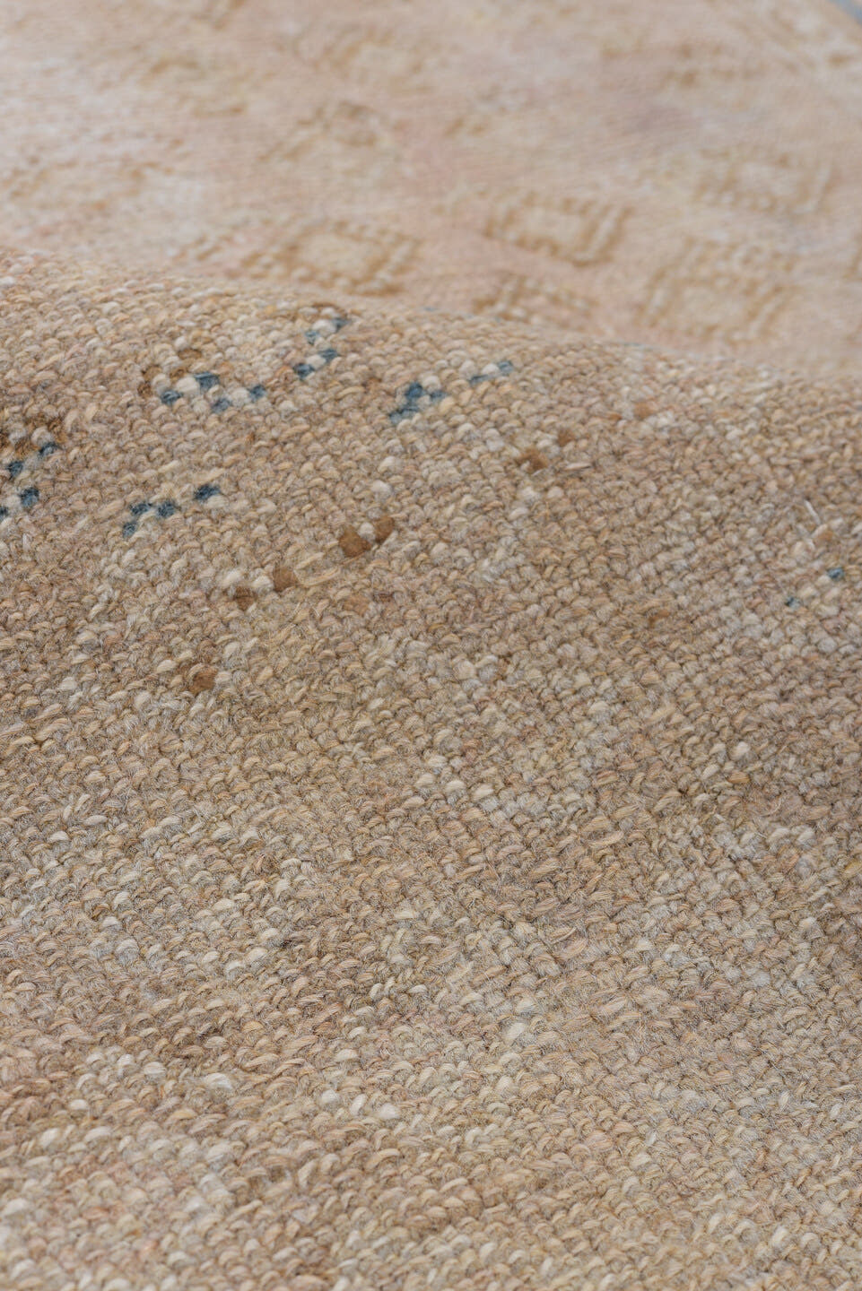 3' x 4' one-of-a-kind handmade antique Malayer small size rug. Color palette: beige, sky blue, ivory, taupe, camel