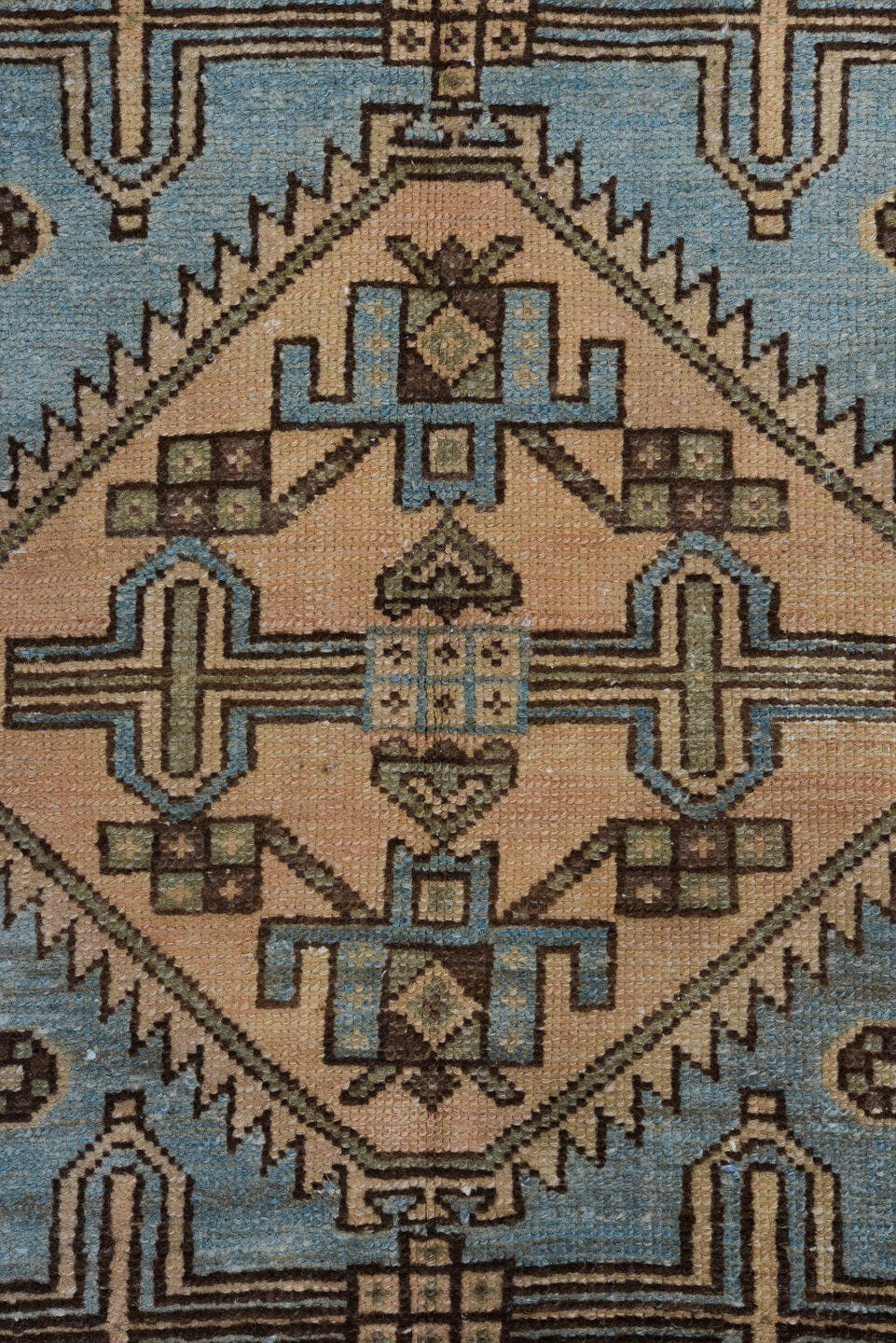 4' x 7' one-of-a-kind handmade antique Malayer rug. Color palette: ivory, light blue, brown, taupe, charcoal, beige, gray