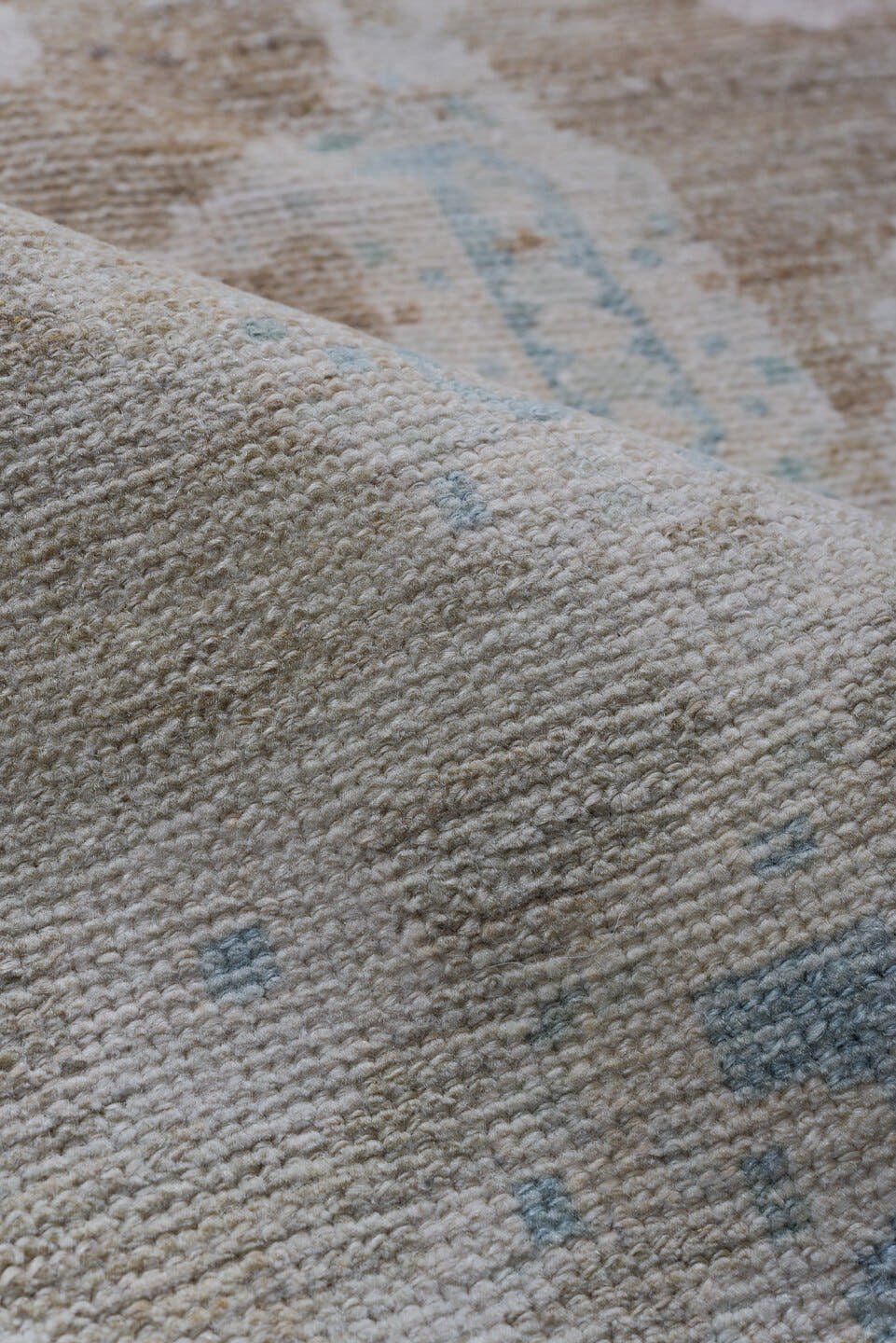 4' x 7' one-of-a-kind handmade vintage Malayer rug. Color palette: taupe, ivory, camel, pale_blue, beige, brown, gray