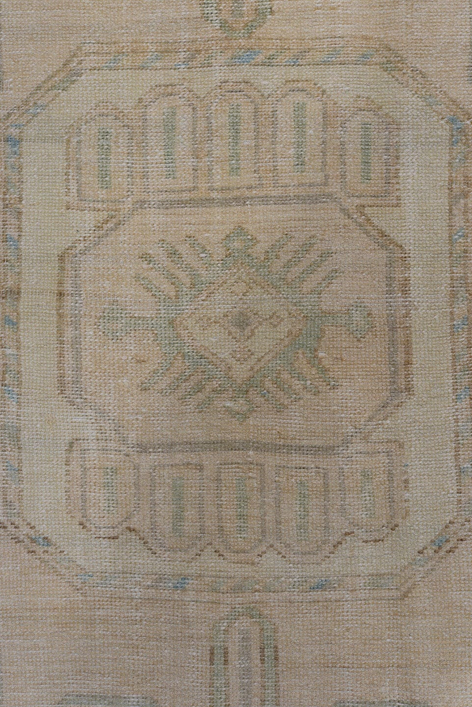 3' x 8' one-of-a-kind handmade antique Malayer runner rug. Color palette: ivory, taupe, sky_blue, sand, beige, camel
