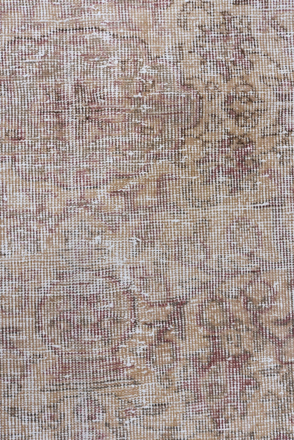 9' x 13' one-of-a-kind handmade antique Sparta large size rug. Color palette: ivory, rose, taupe, blush, beige, dusty pink