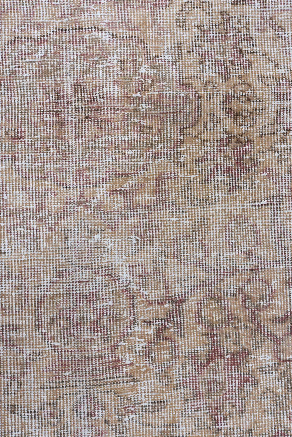9' x 13' one-of-a-kind handmade antique Sparta large size rug. Color palette: ivory, rose, taupe, blush, beige, dusty pink