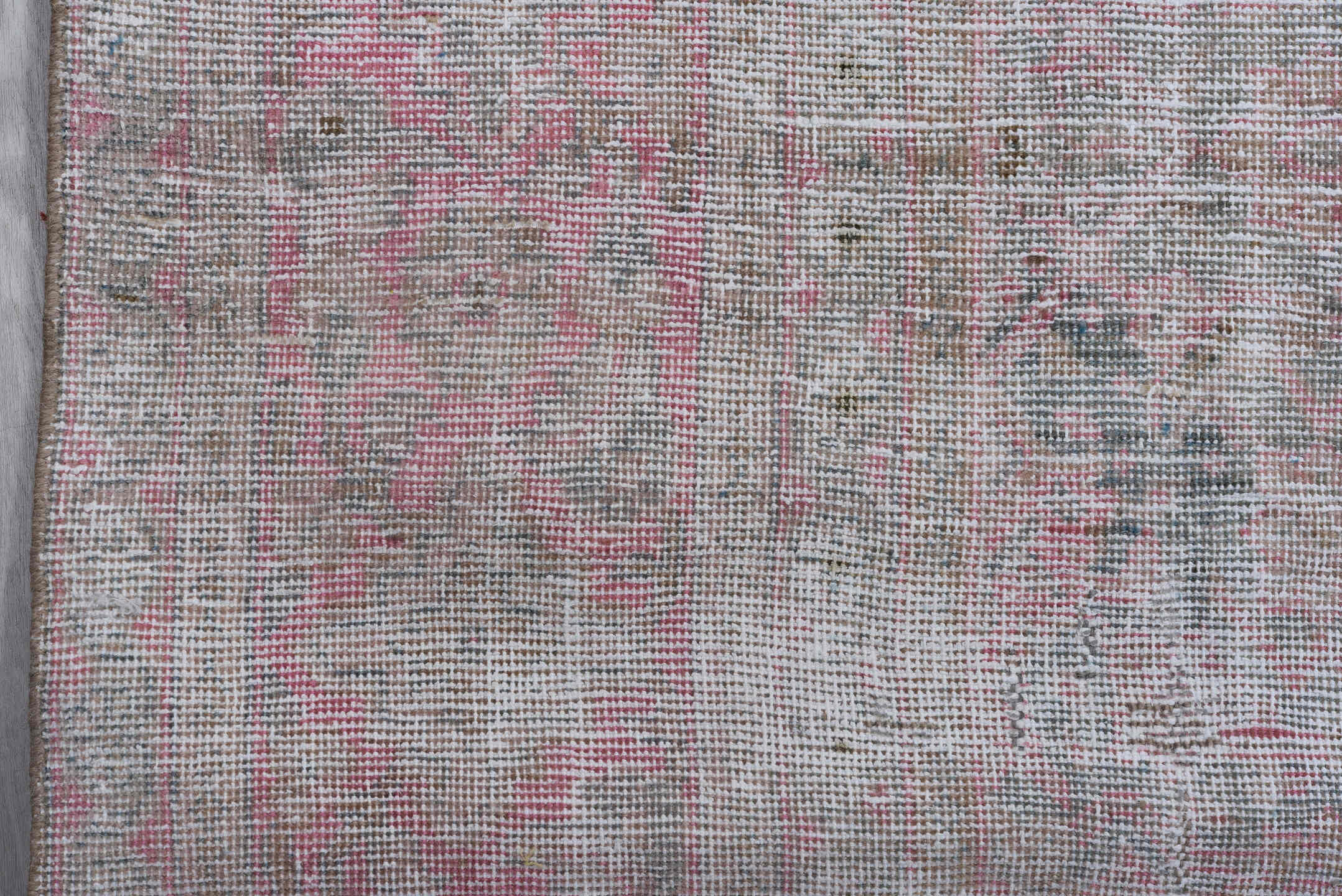 6' x 10' one-of-a-kind handmade antique Tabriz large size rug. Color palette: silver, blush, ivory, taupe, rose, gray, pink