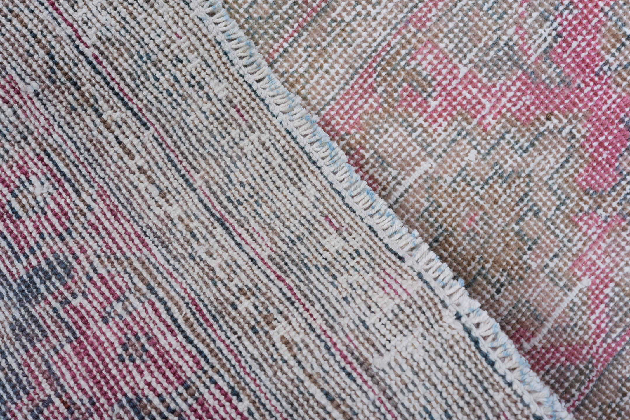 6' x 10' one-of-a-kind handmade antique Tabriz large size rug. Color palette: silver, blush, ivory, taupe, rose, gray, pink