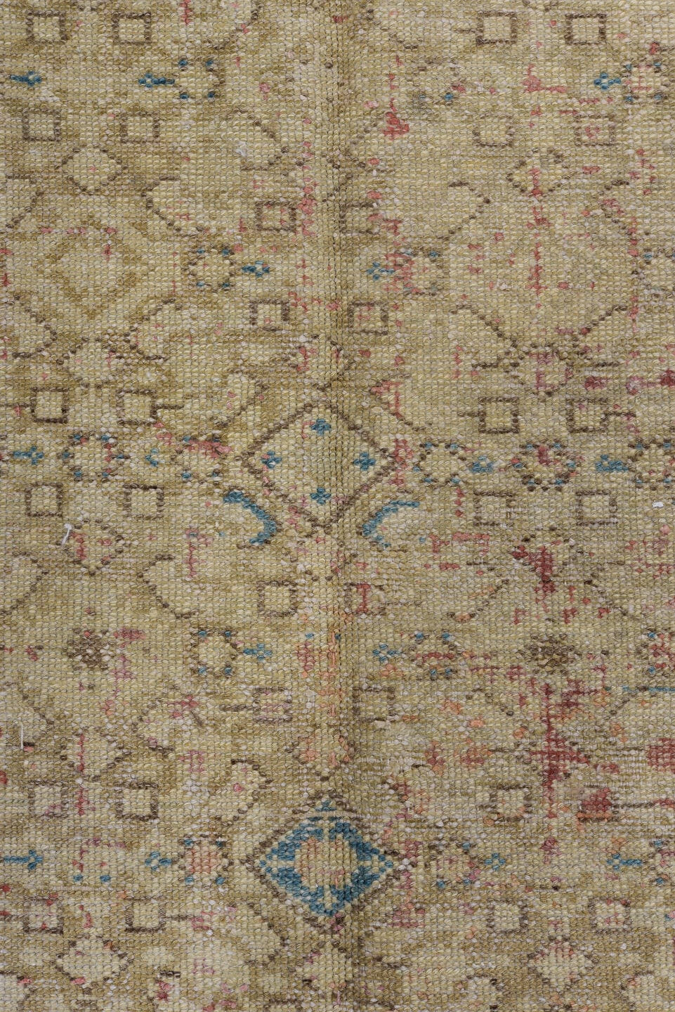 5' x 11' one-of-a-kind handmade antique Malayer runner rug. Color palette: ivory, taupe, camel, sky_blue, brown, rose, beige