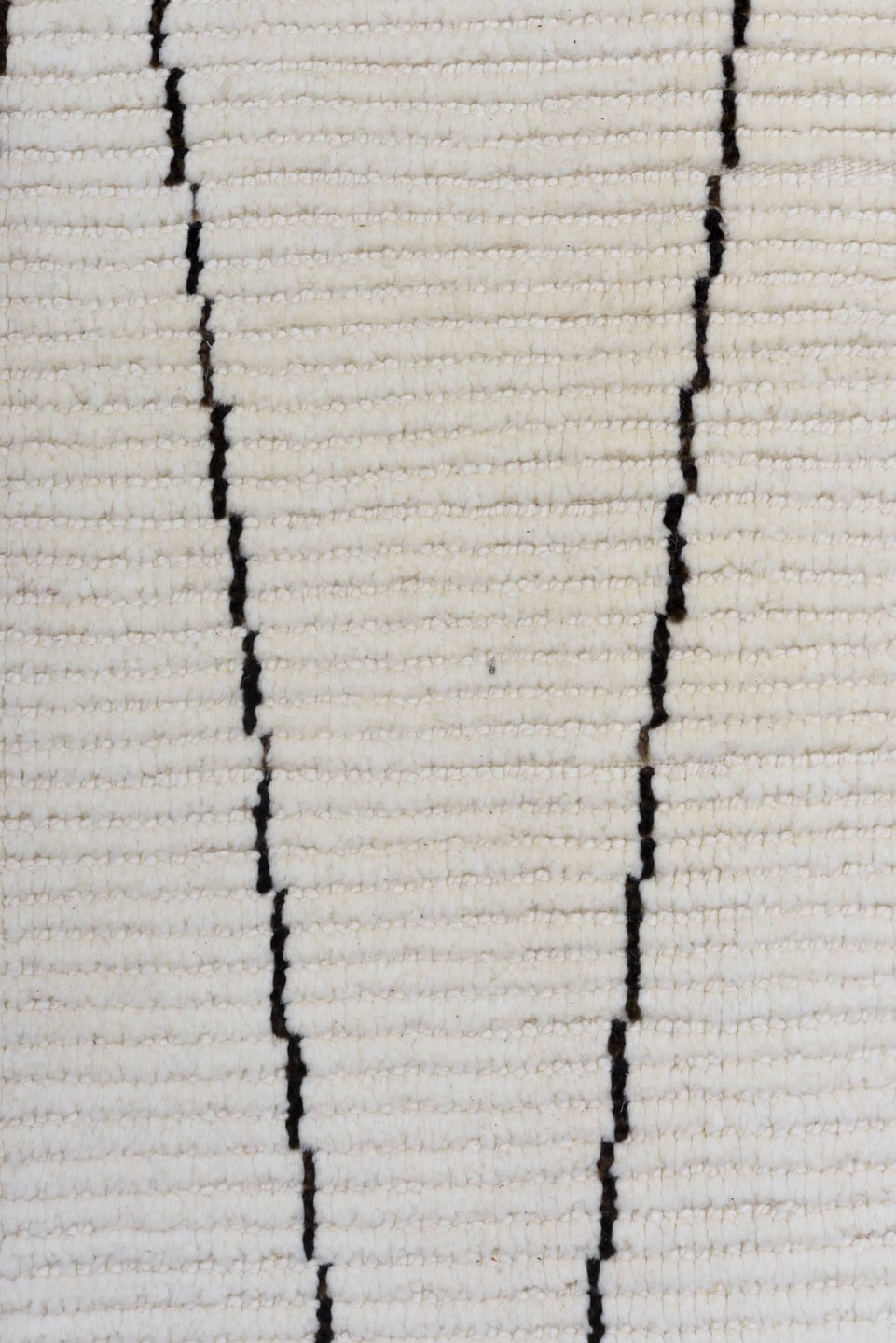 9' x 13' one-of-a-kind handmade vintage Tulu large size rug. Color palette: ivory, charcoal, gray, black