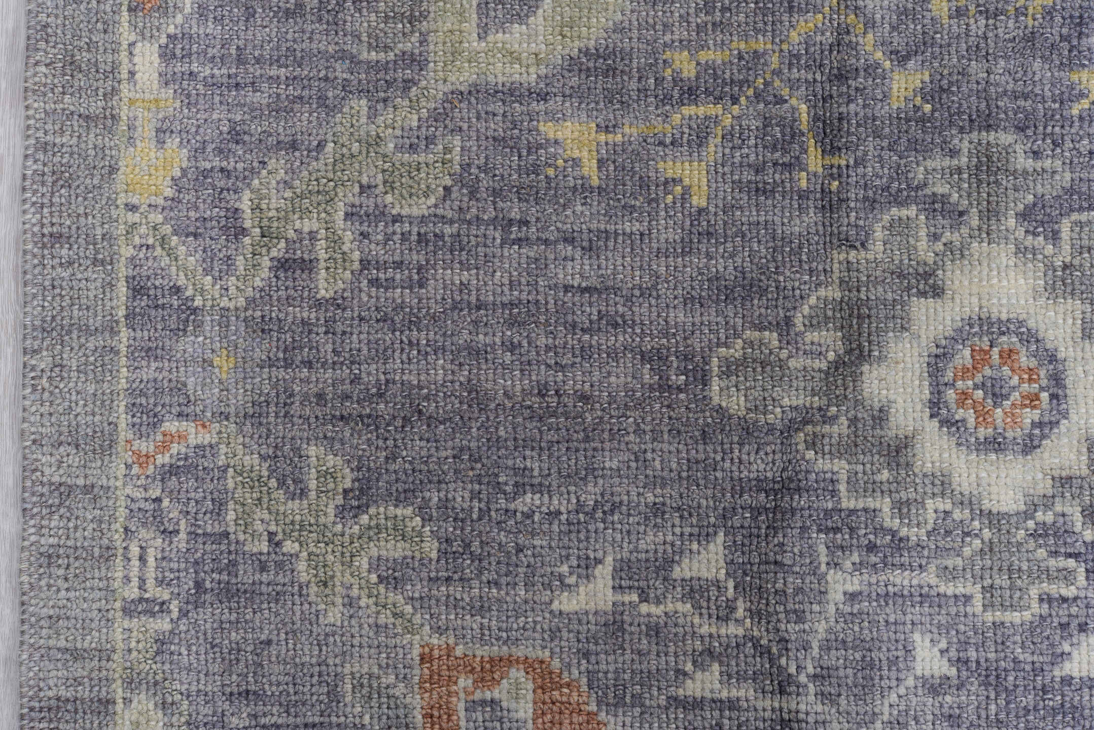 11' x 15' one-of-a-kind handmade vintage Oushak oversize rug. Color palette: black, blue, brown, dark gray, dim gray, gray