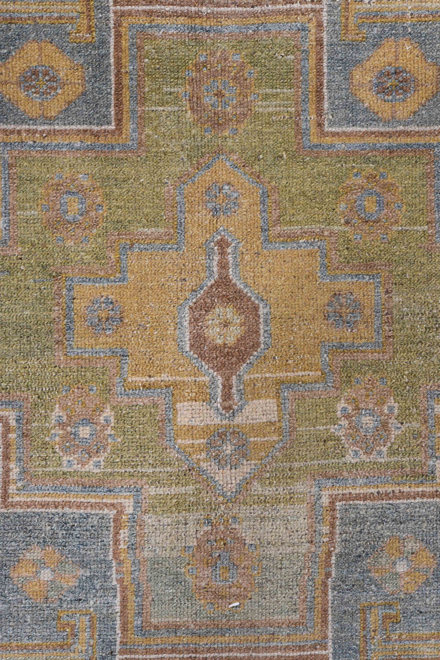 4' x 7' one-of-a-kind handmade antique Malayer rug. Color palette: blue, camel, ivory, taupe, tan, sage, brown, beige, gray