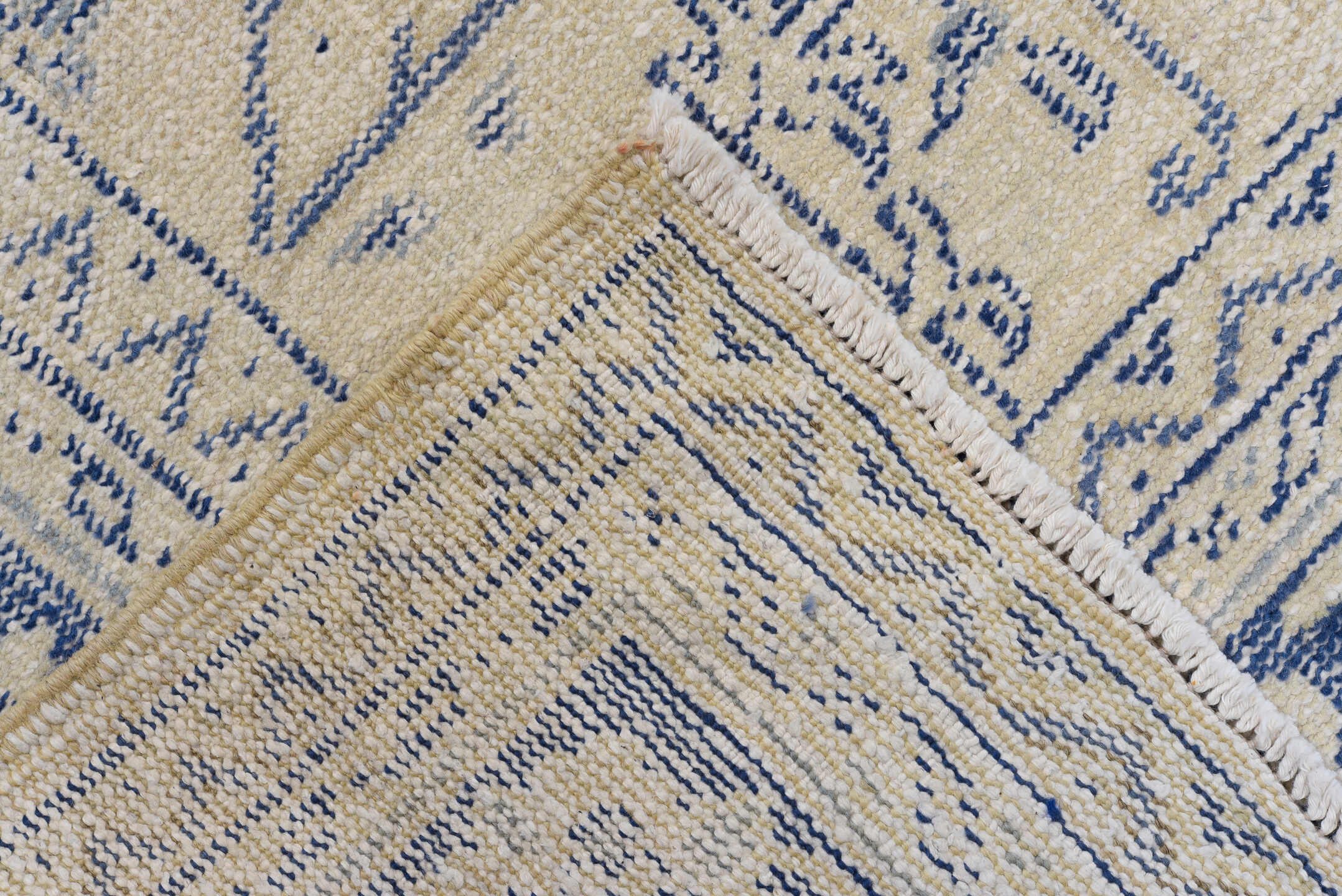 7' x 10' one-of-a-kind handmade antique Sparta large size rug. Color palette: ivory, powder blue, slate, cream, light blue