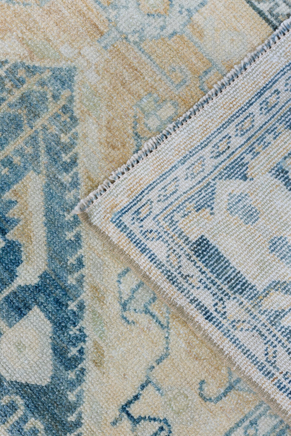 3' x 6' one-of-a-kind handmade antique Malayer small size rug. Color palette: ivory, sky blue, charcoal, beige, taupe