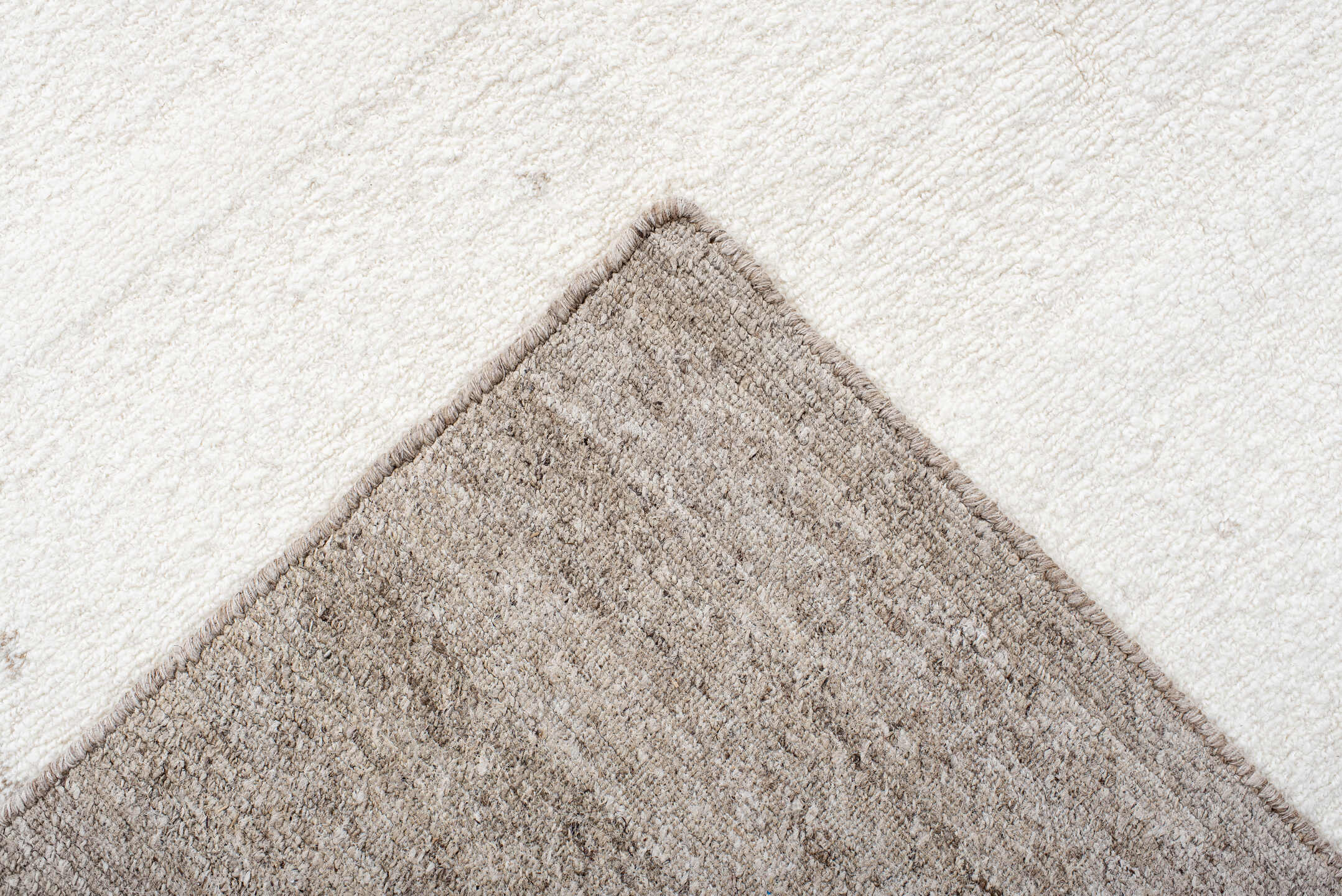 9' x 12' one-of-a-kind handmade vintage Contemporary large size rug. Color palette: brown, gainsboro, gray, light gray