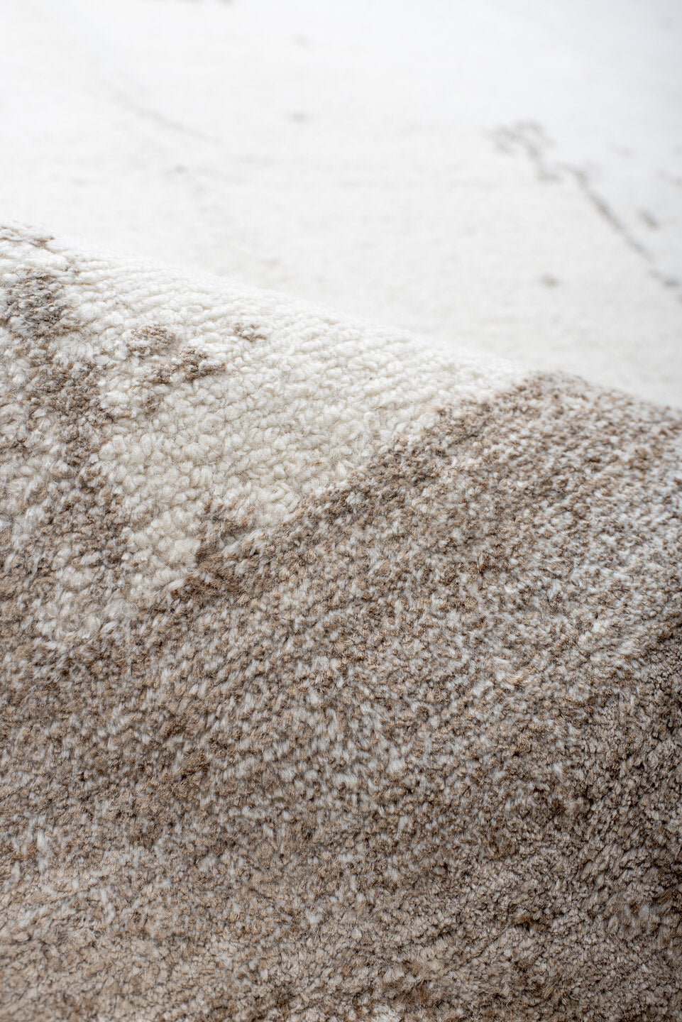 9' x 12' one-of-a-kind handmade vintage Contemporary large size rug. Color palette: brown, gainsboro, gray, light gray