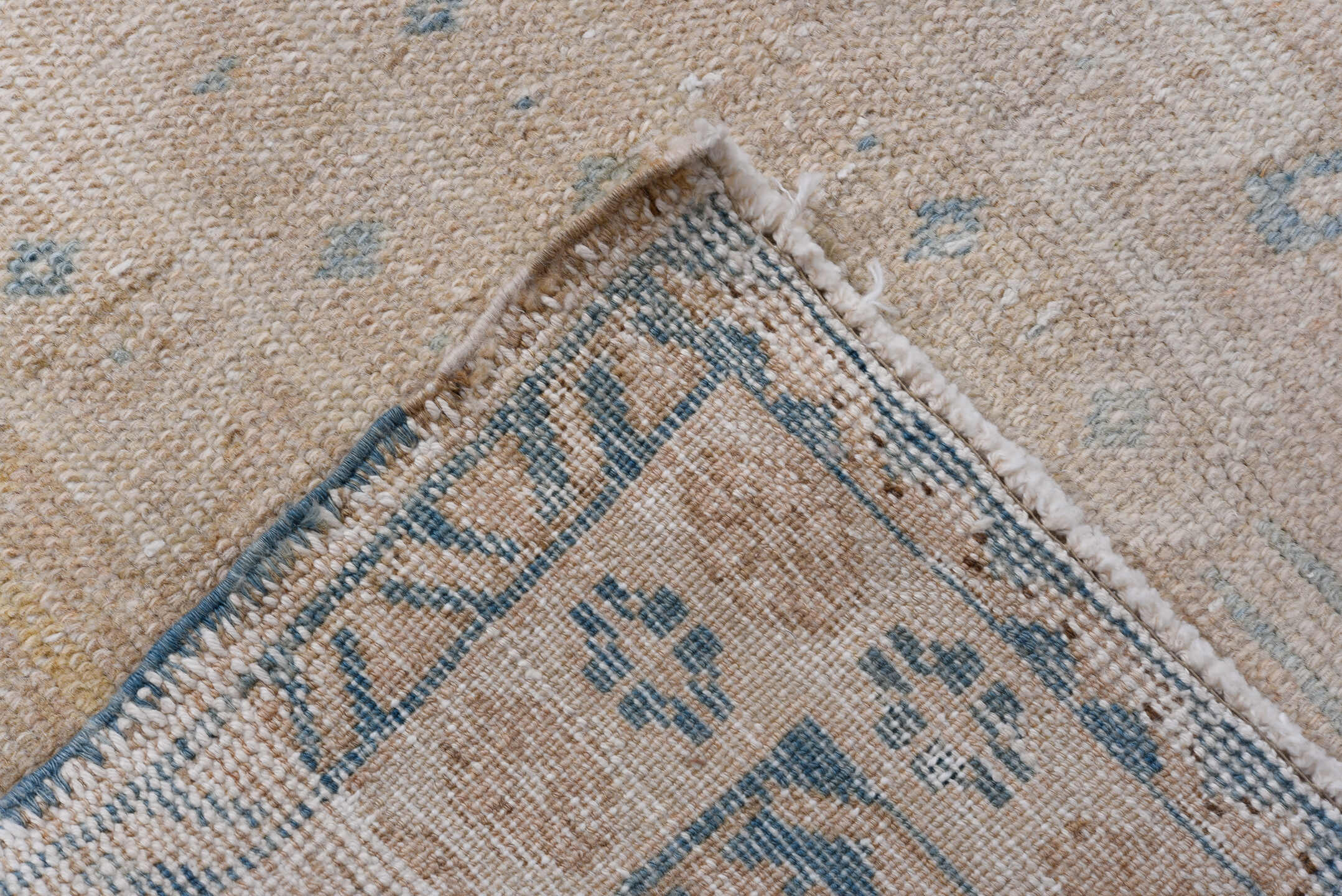 3' x 9' one-of-a-kind handmade vintage Malayer runner rug. Color palette: blue, gainsboro, gray, light gray, off-white, pink