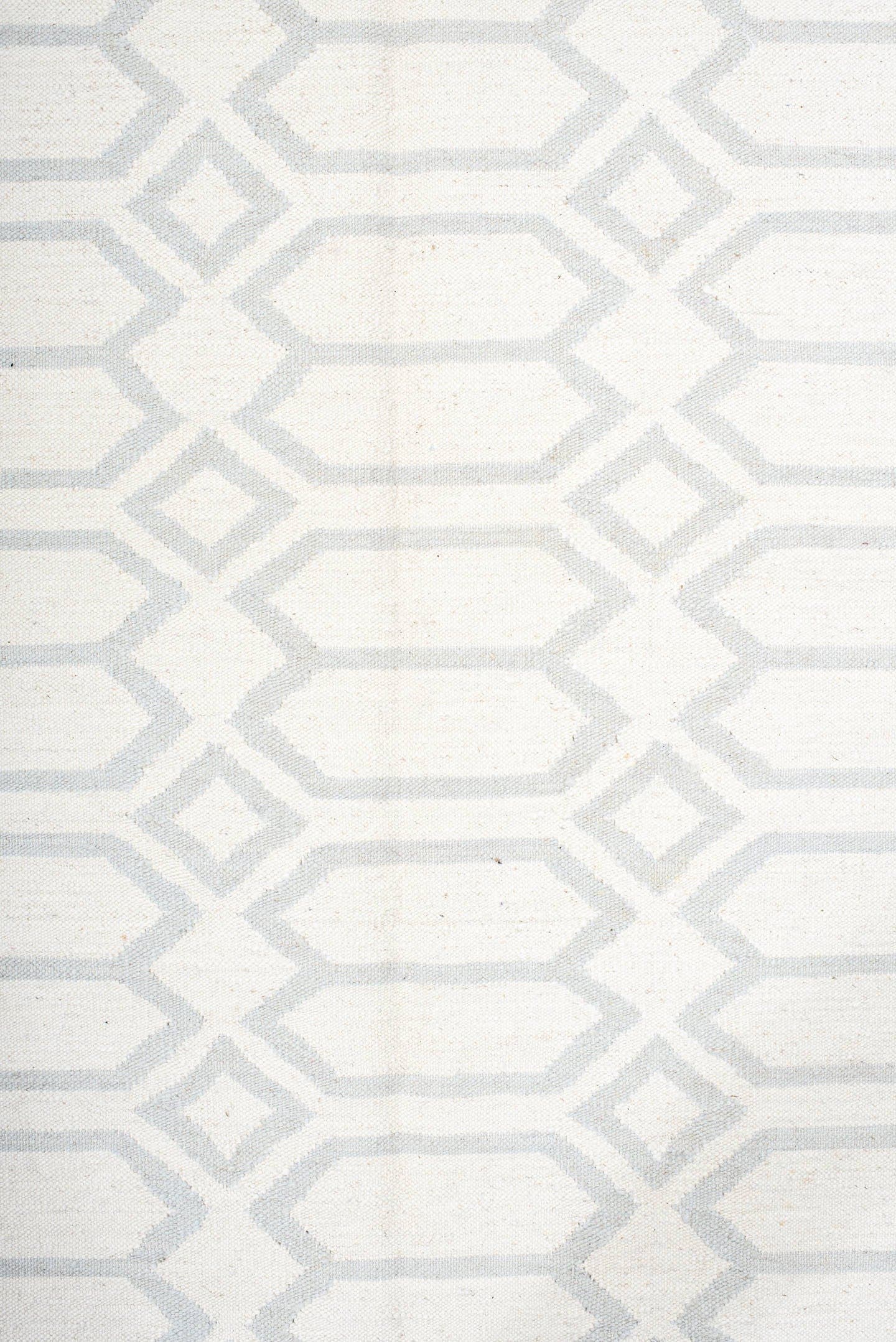 11' x 14' one-of-a-kind handmade vintage Flatweave oversize rug. Color palette: ivory, light_gray, cream, light gray