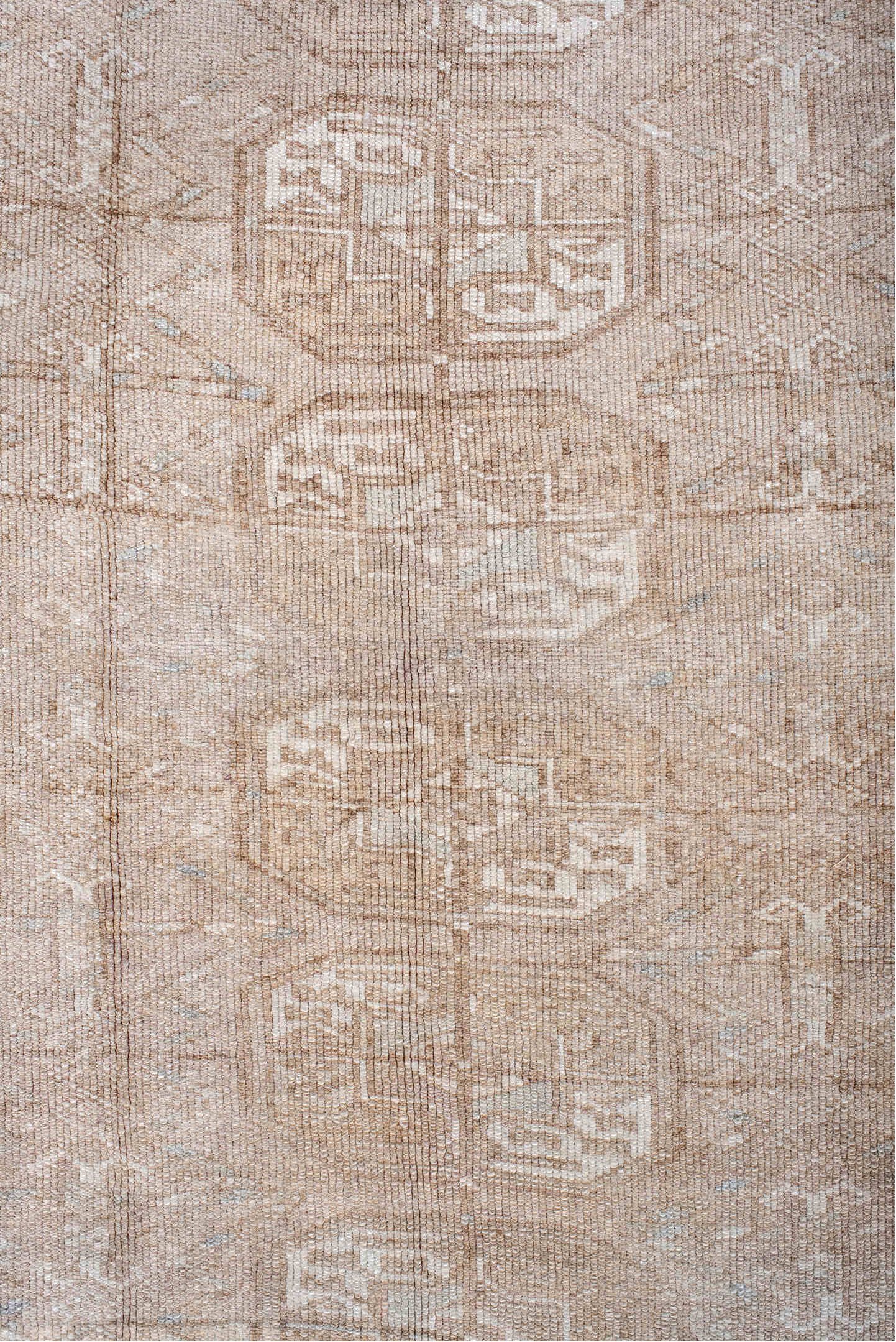 5' x 9' one-of-a-kind handmade vintage Afghan medium size rug. Color palette: gainsboro, gray, light gray, off-white, pink