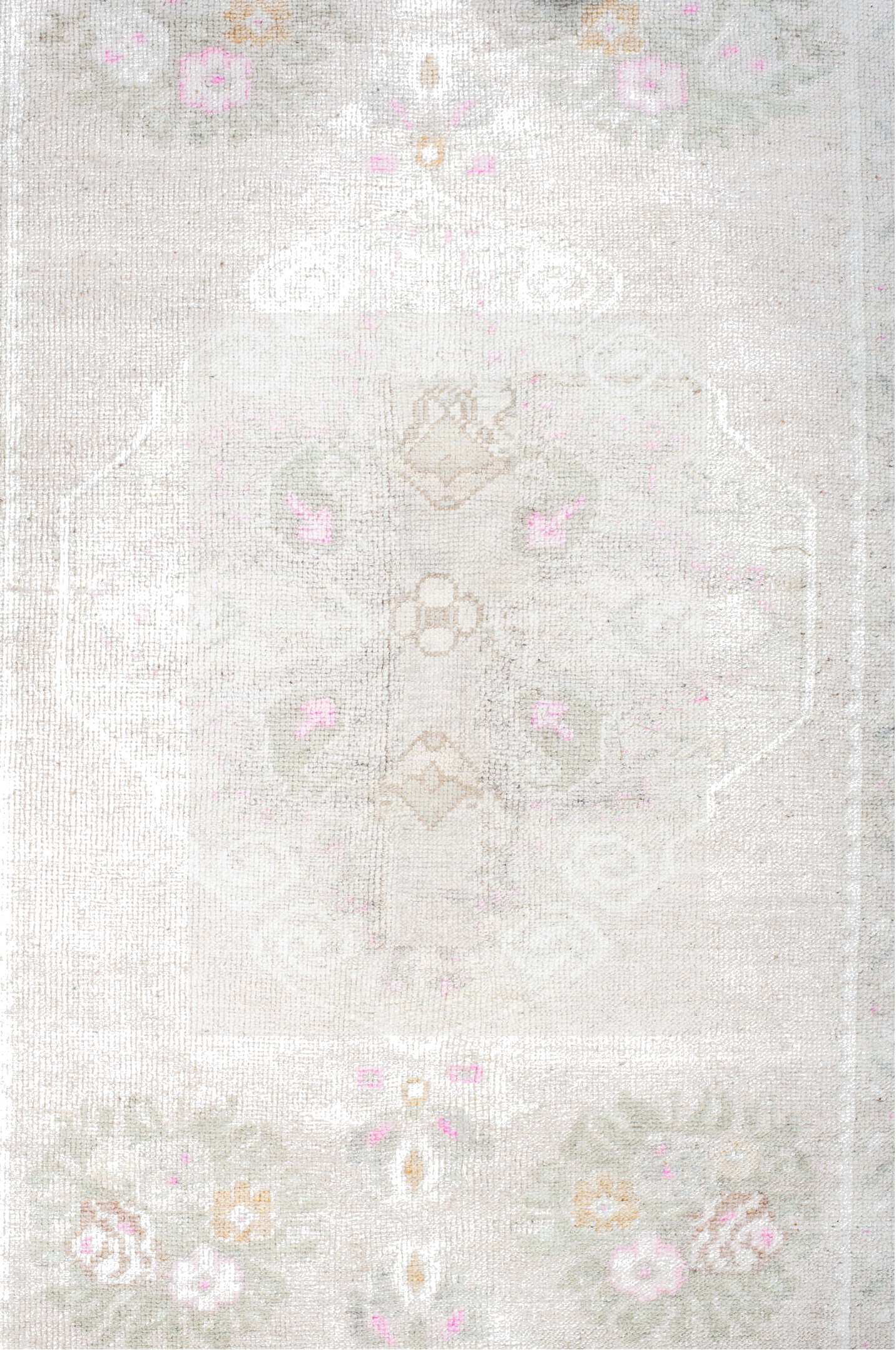 2' x 9' one-of-a-kind handmade vintage Anatolian runner rug. Color palette: azure, gainsboro, ghost white, gray, light blue