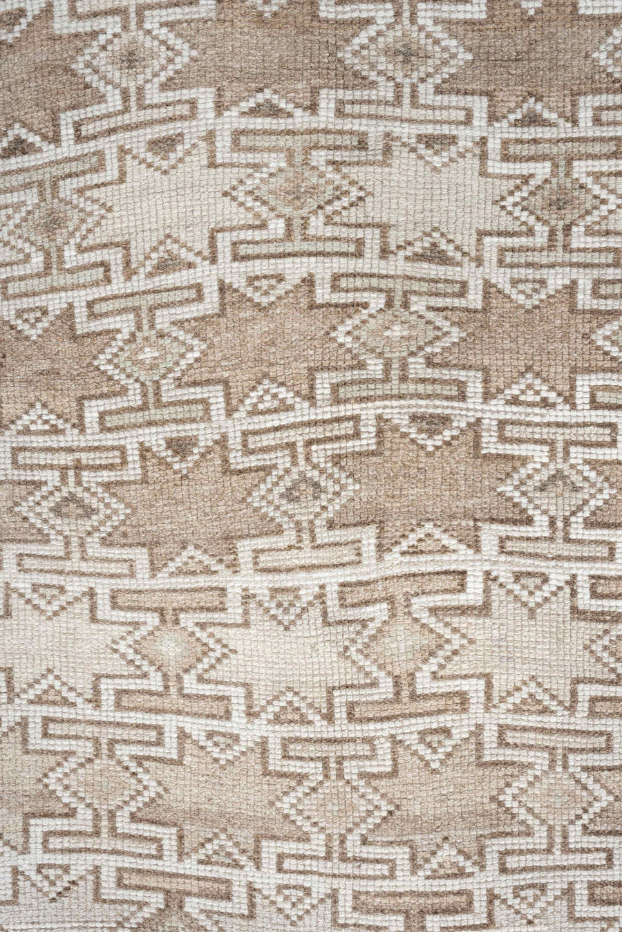 4' x 6' one-of-a-kind handmade antique Kurd small size rug. Color palette: ivory, camel, taupe, sand, beige, gray