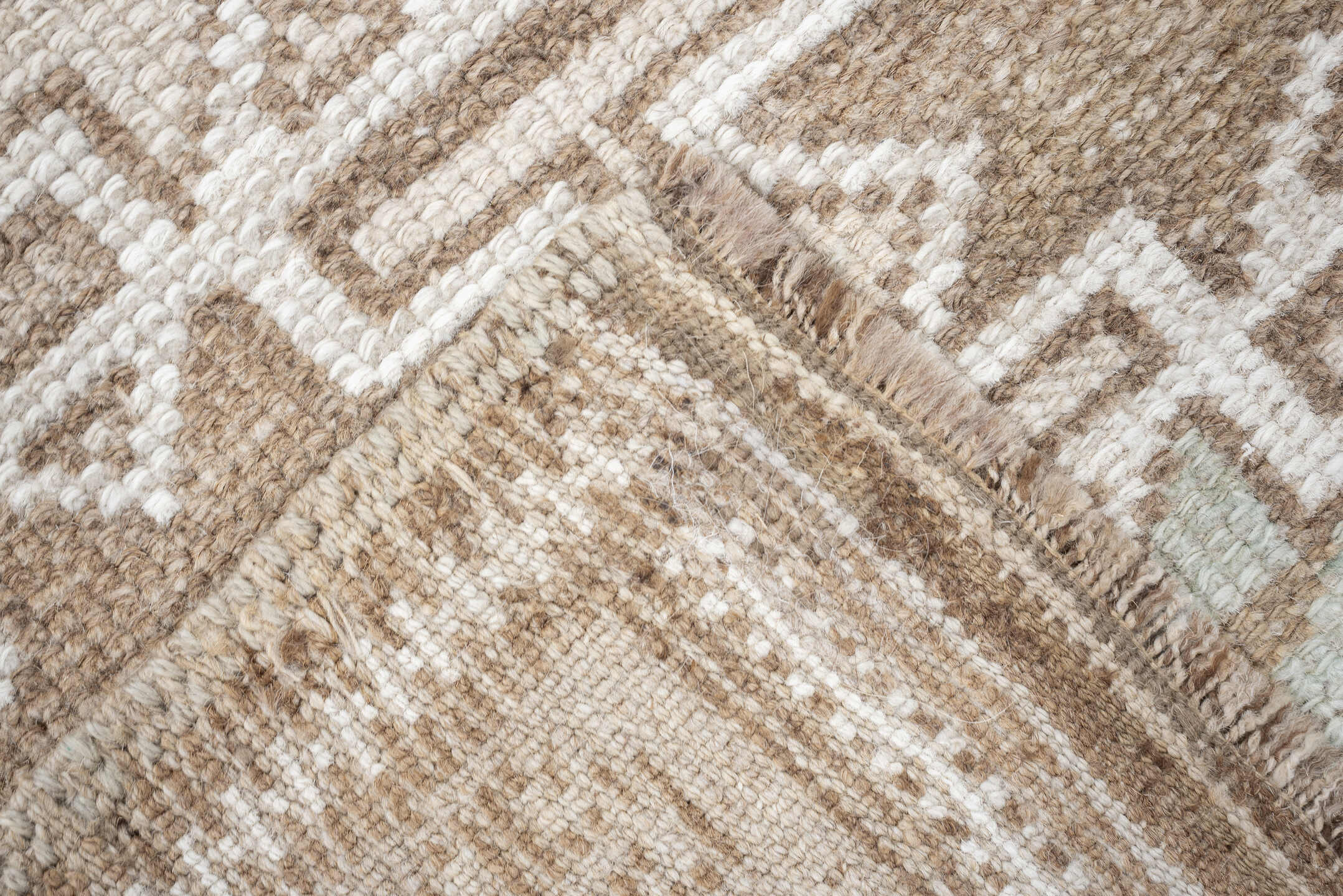 4' x 6' one-of-a-kind handmade antique Kurd small size rug. Color palette: ivory, camel, taupe, sand, beige, gray