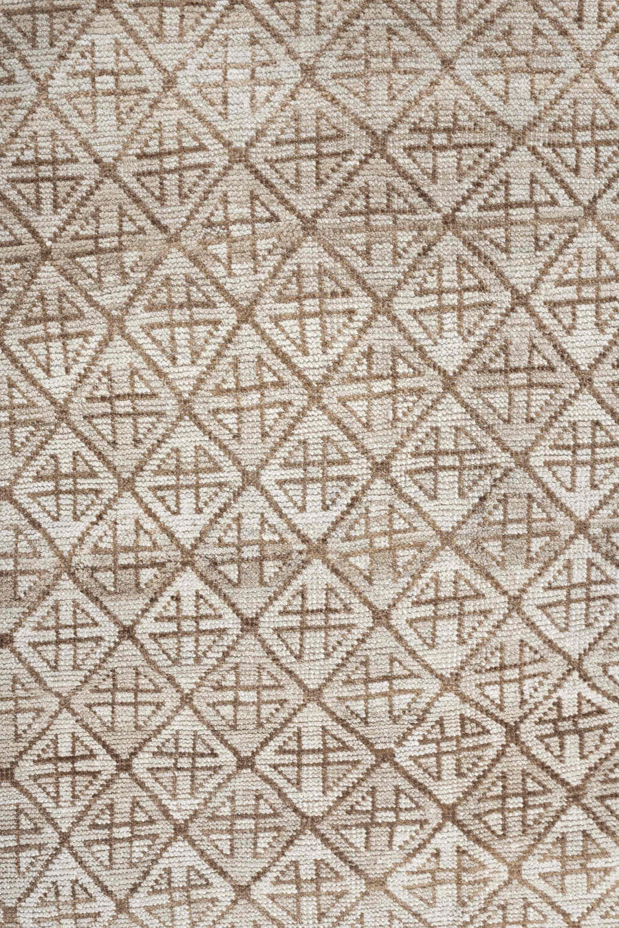 9' x 4' one-of-a-kind handmade antique Belouch rug. Color palette: ivory, camel, taupe, sand, light brown, beige, gray