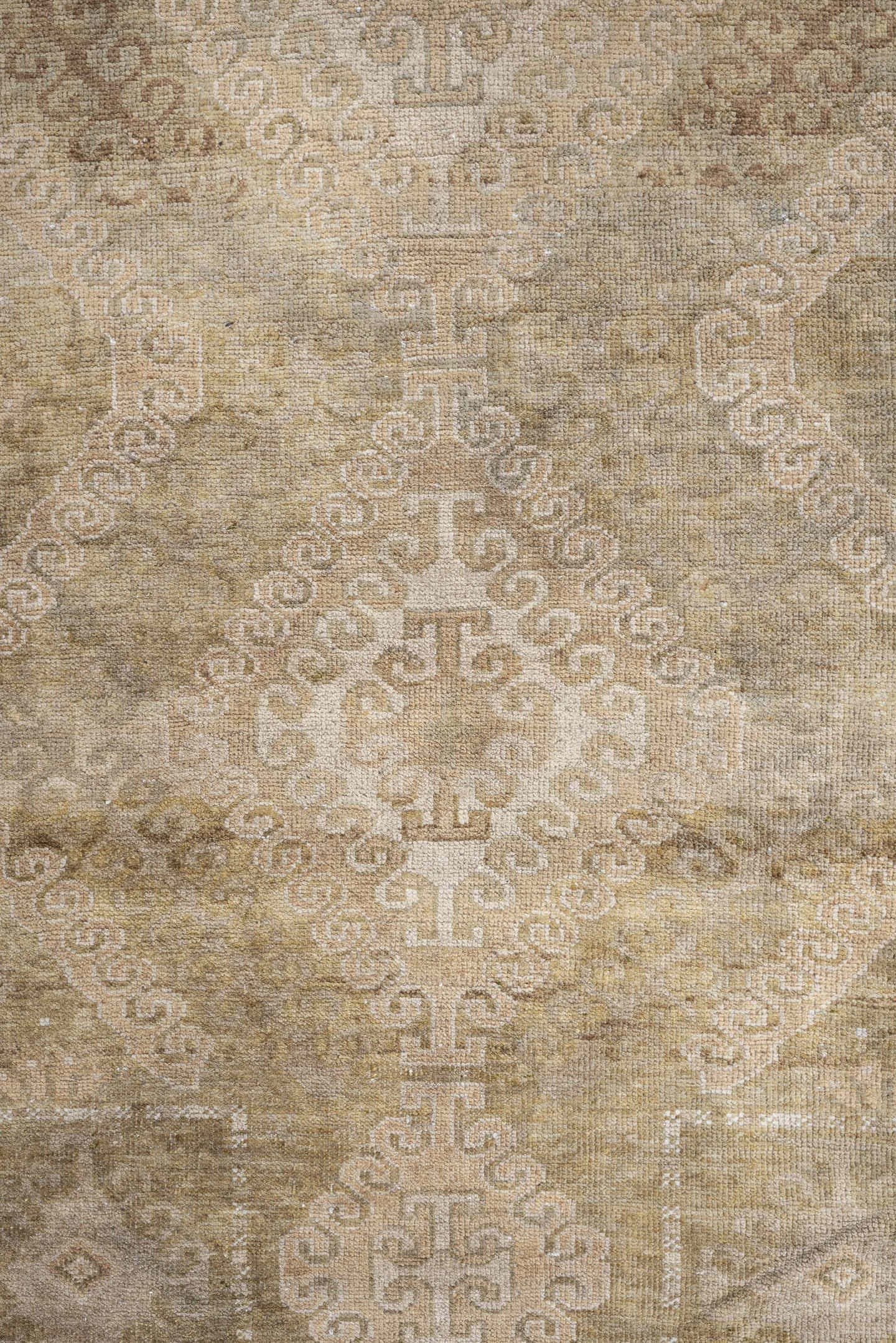 2' x 4' one-of-a-kind handmade antique Belouch small size rug. Color palette: camel, ivory, taupe, beige, sand, light brown