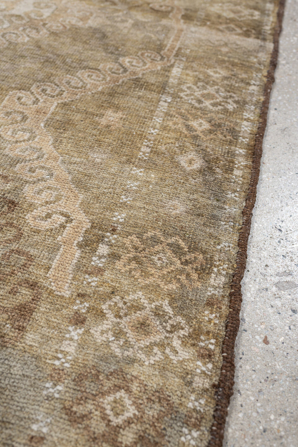 2' x 4' one-of-a-kind handmade antique Belouch small size rug. Color palette: camel, ivory, taupe, beige, sand, light brown